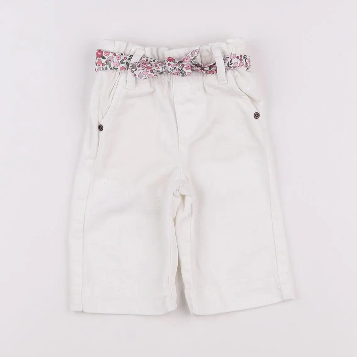 Vertbaudet - pantalon blanc - 3 mois