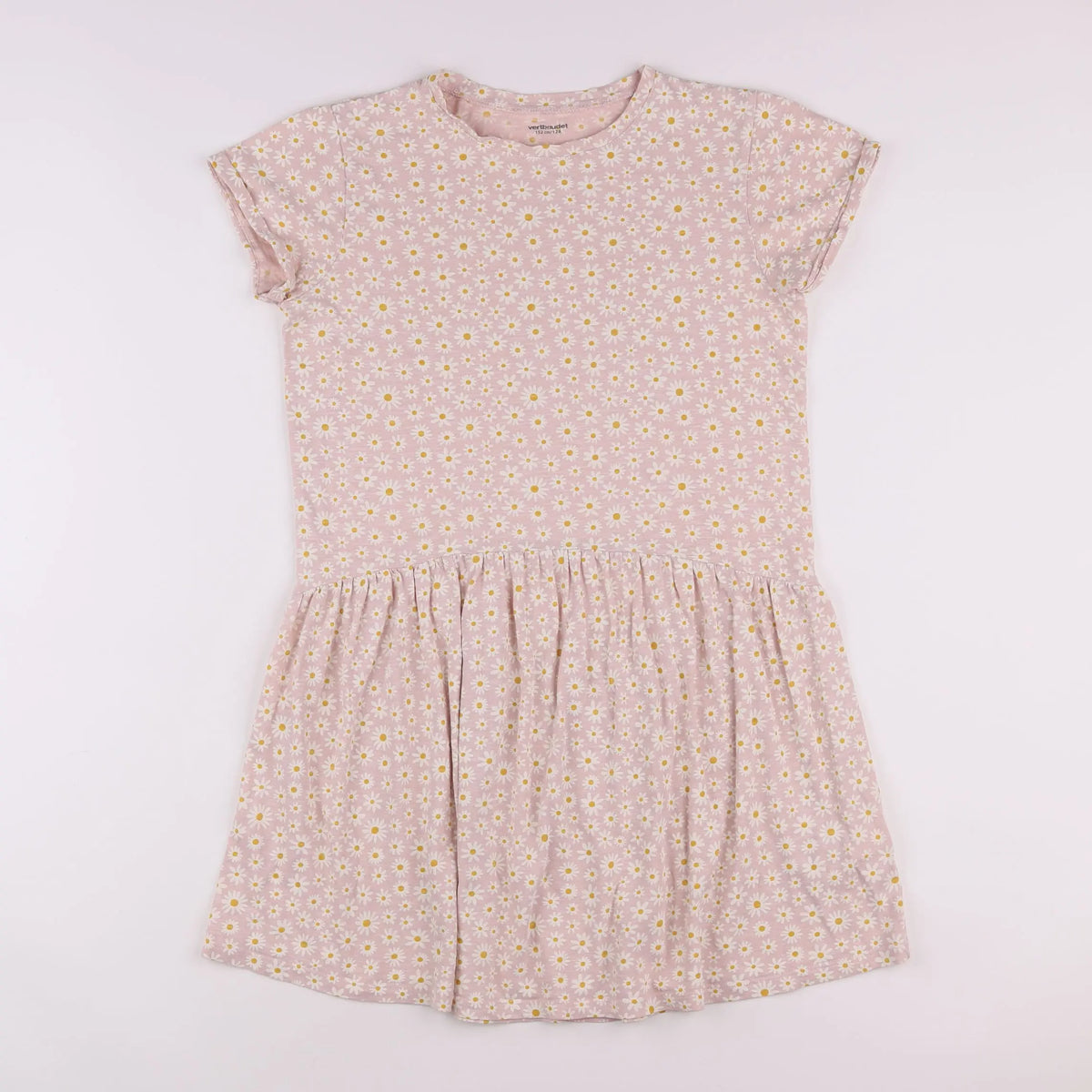 Vertbaudet - robe rose, blanc - 12 ans