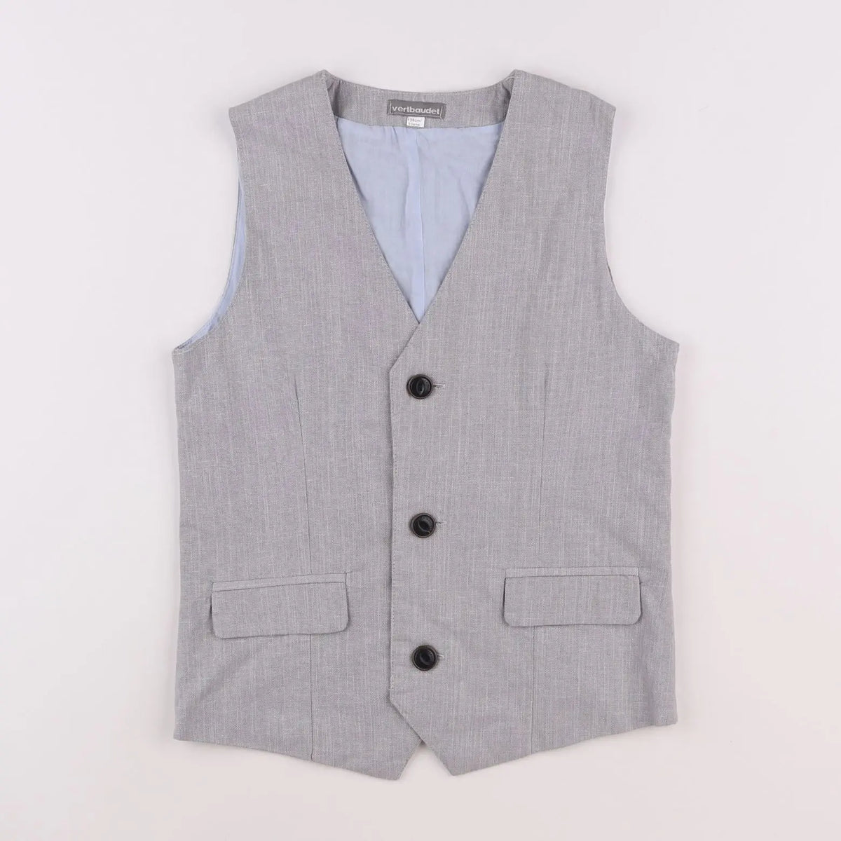 Vertbaudet - gilet gris - 10 ans