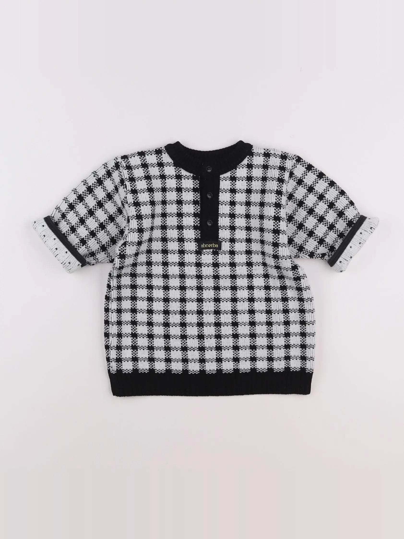 Absorba - pull blanc, noir - 12 mois