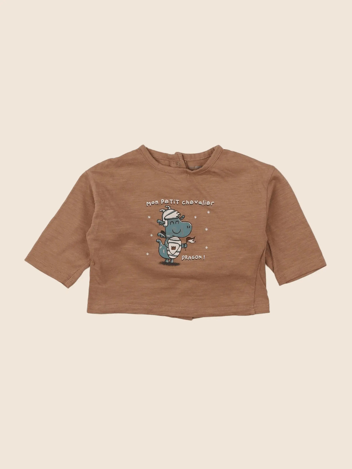 Vertbaudet - tee-shirt marron - 3 mois