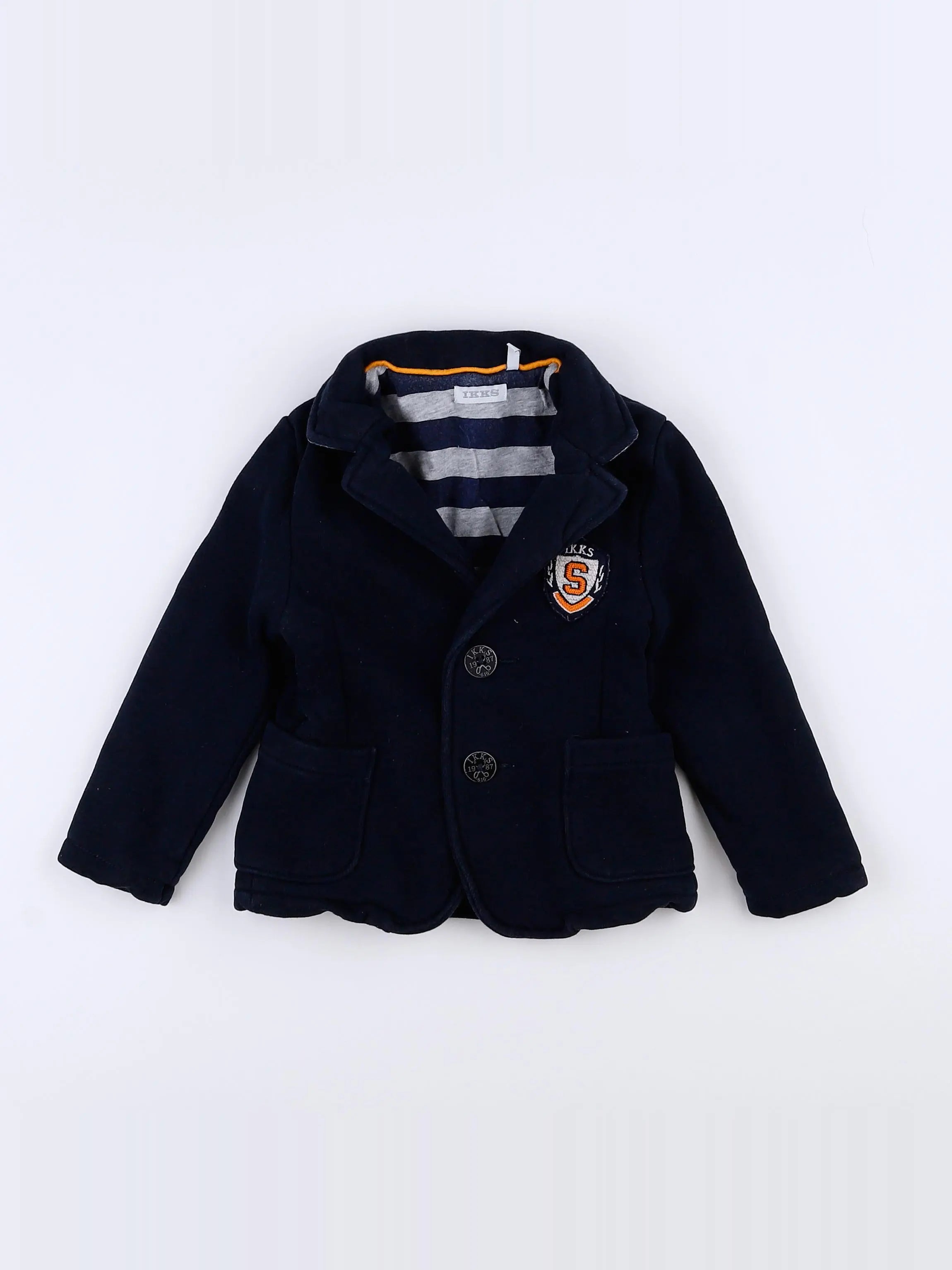 IKKS - veste imprimé au dos bleu - 18 mois