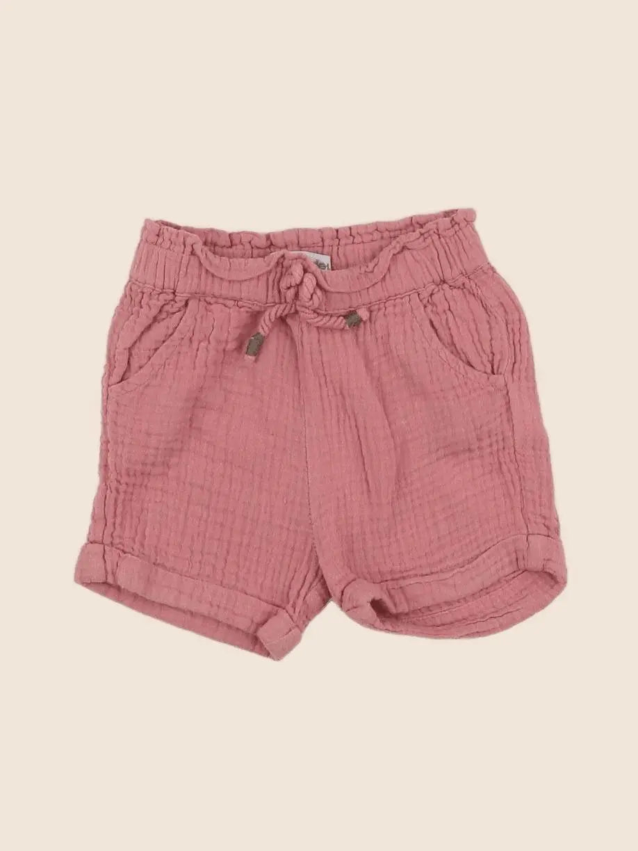 Vertbaudet - short rose - 12 mois