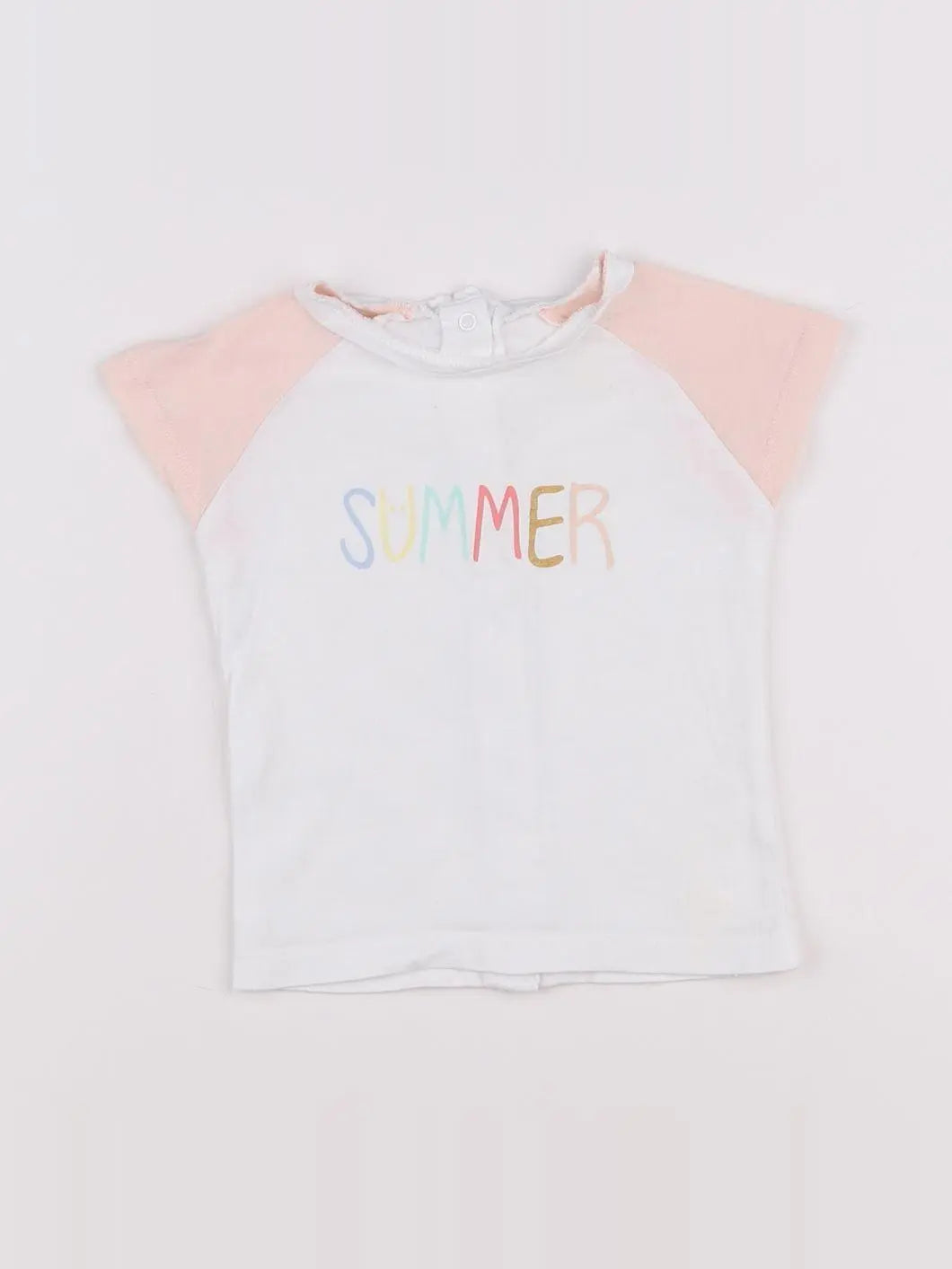 Vertbaudet - tee-shirt blanc - 6 mois