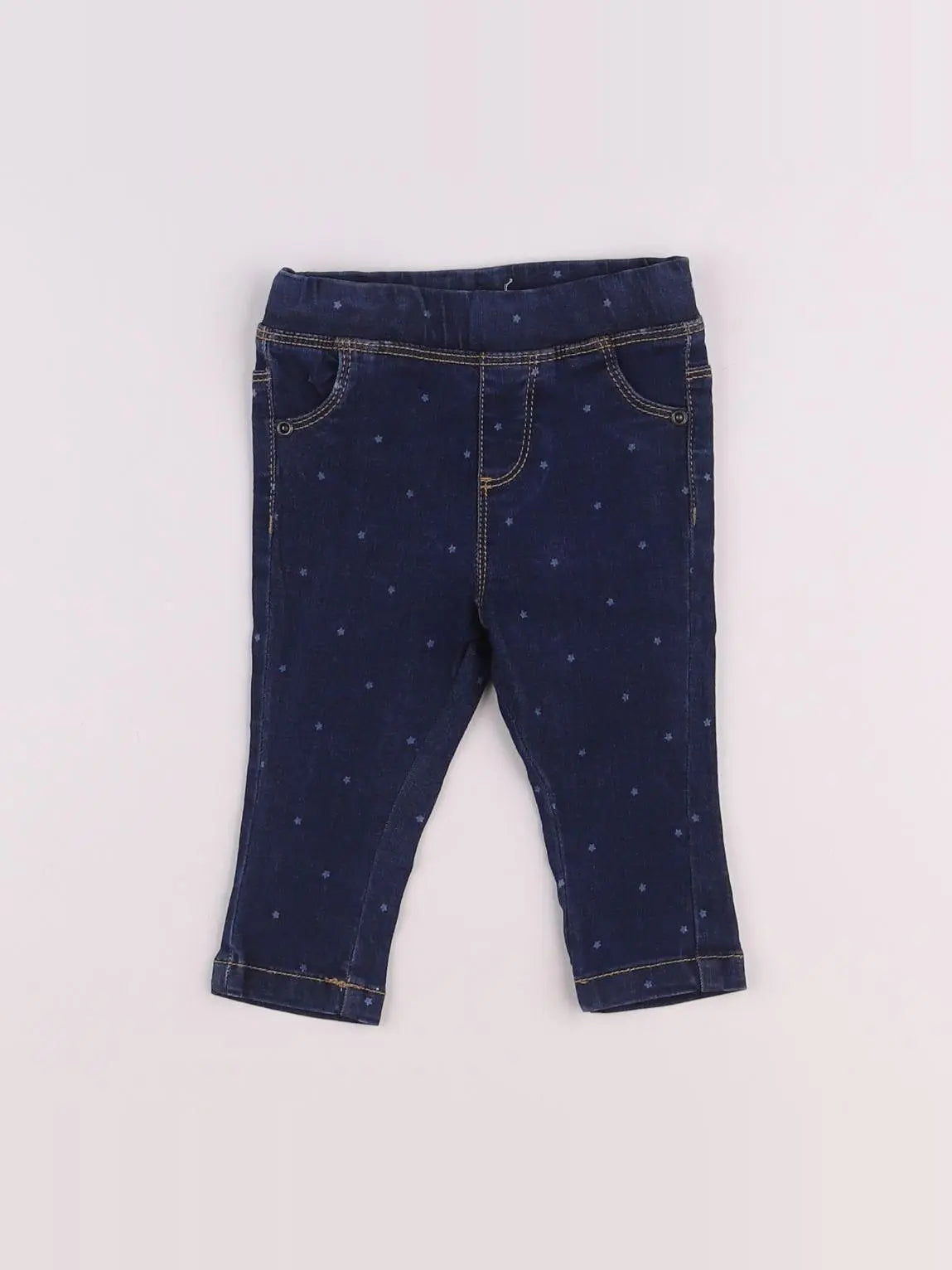 Vertbaudet - jegging bleu - 6 mois