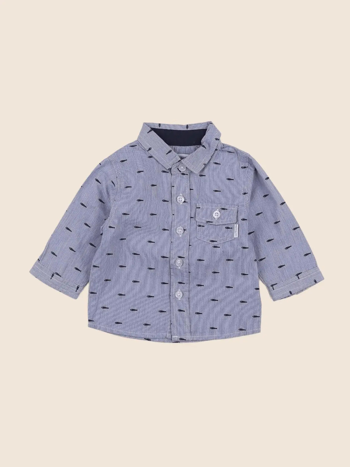 Vertbaudet - chemise bleu - 3 mois