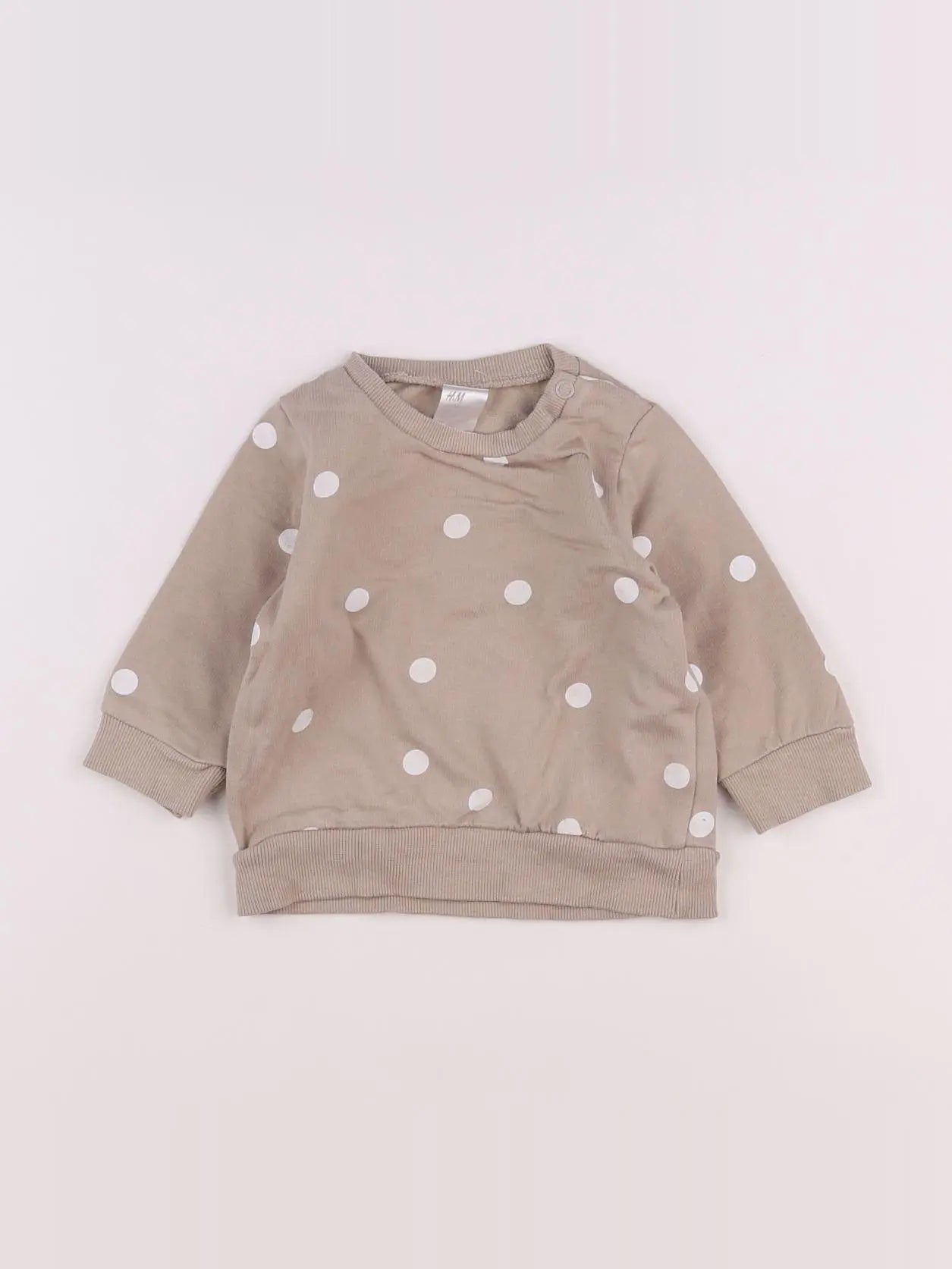 H&M - sweat beige - 3 mois