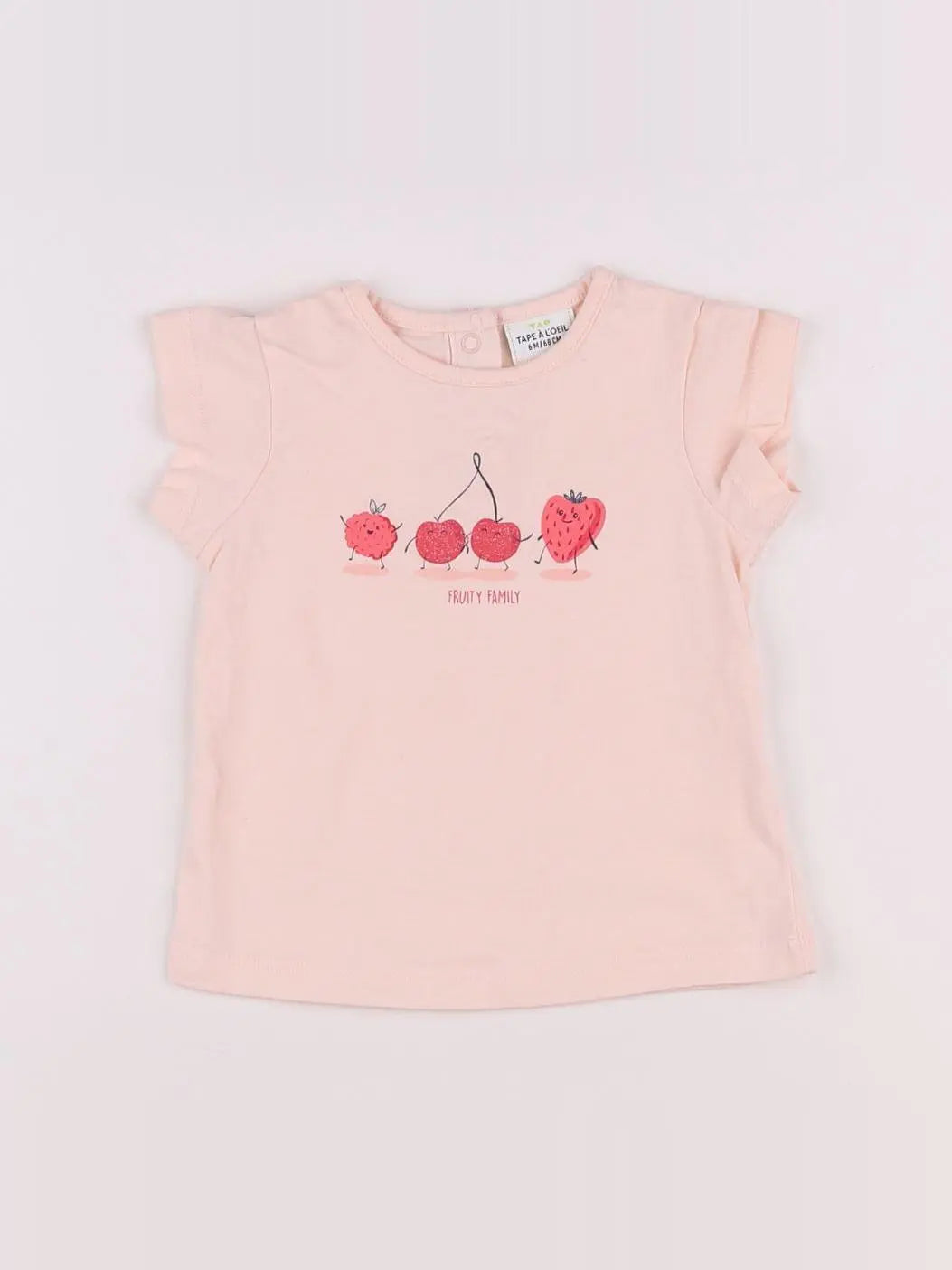 Tape à l'oeil - tee-shirt rose - 6 mois
