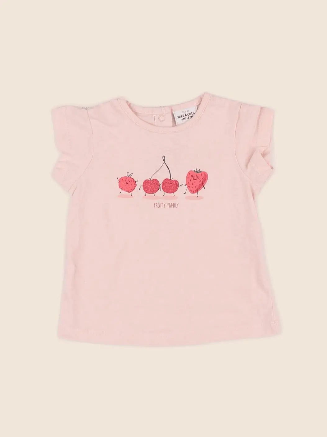 Tape à l'oeil - tee-shirt rose - 6 mois