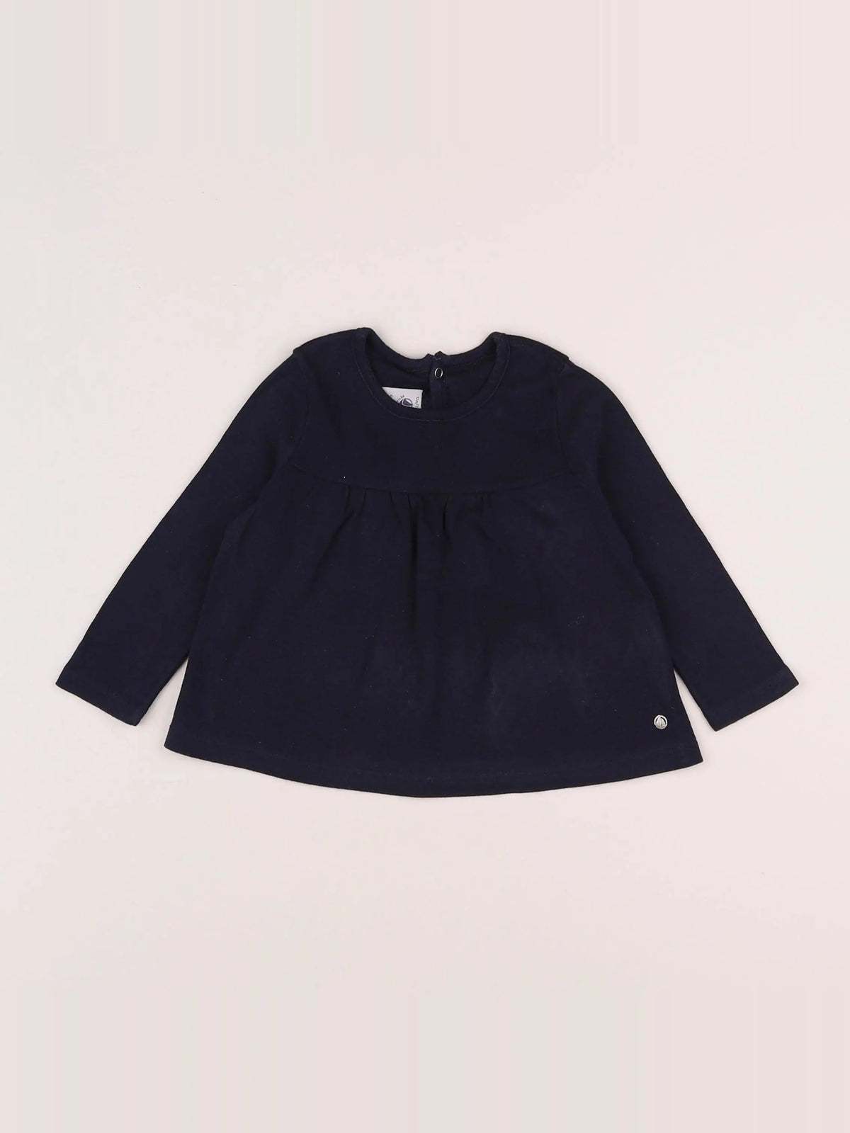 Petit Bateau - tee-shirt bleu - 12 mois
