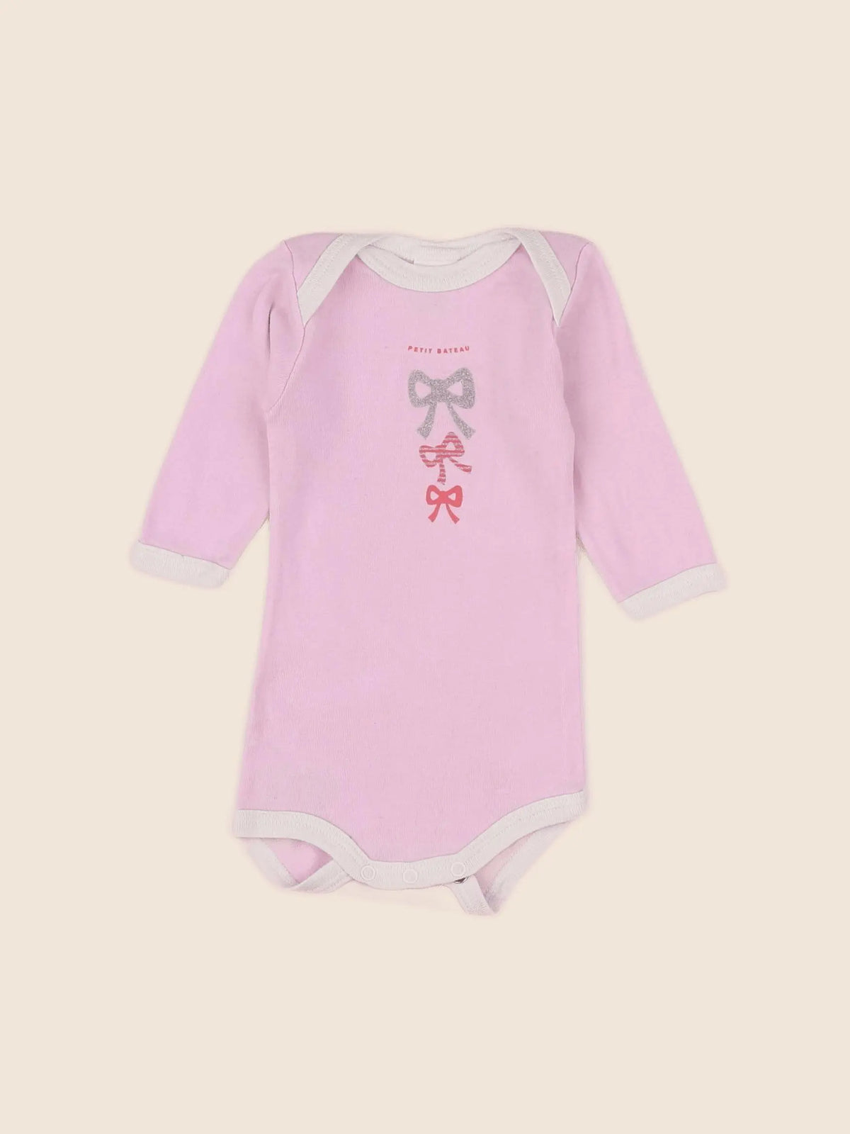 Petit Bateau - body rose - 3 mois