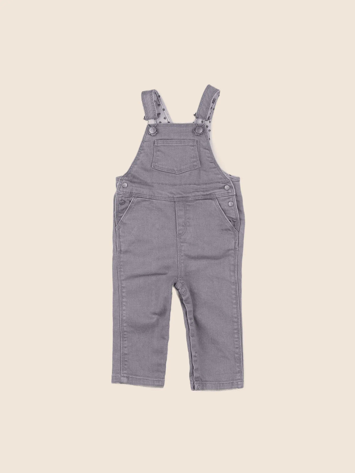 Petit Bateau - salopette gris - 6 mois