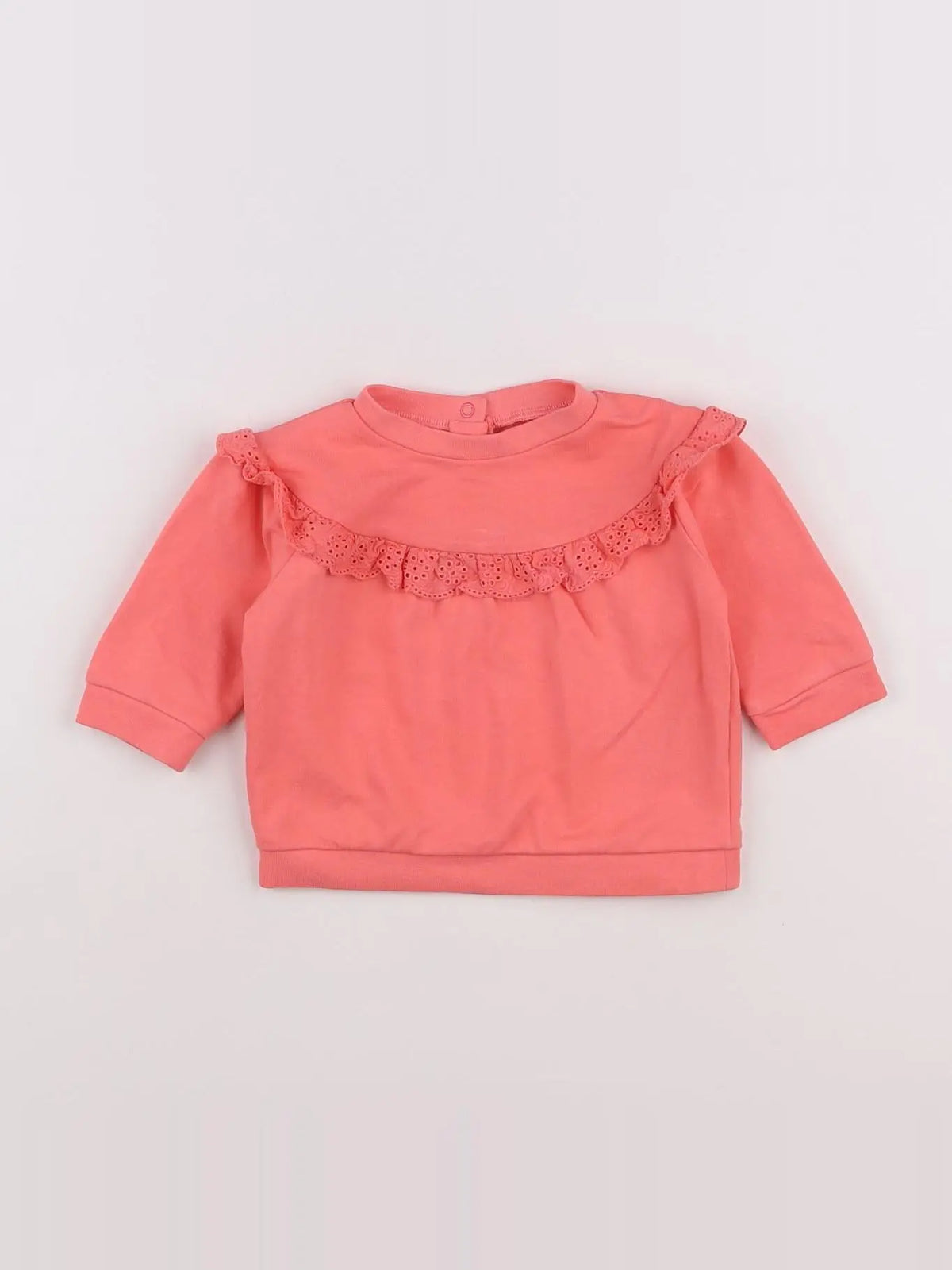 Vertbaudet - sweat rose - 6 mois