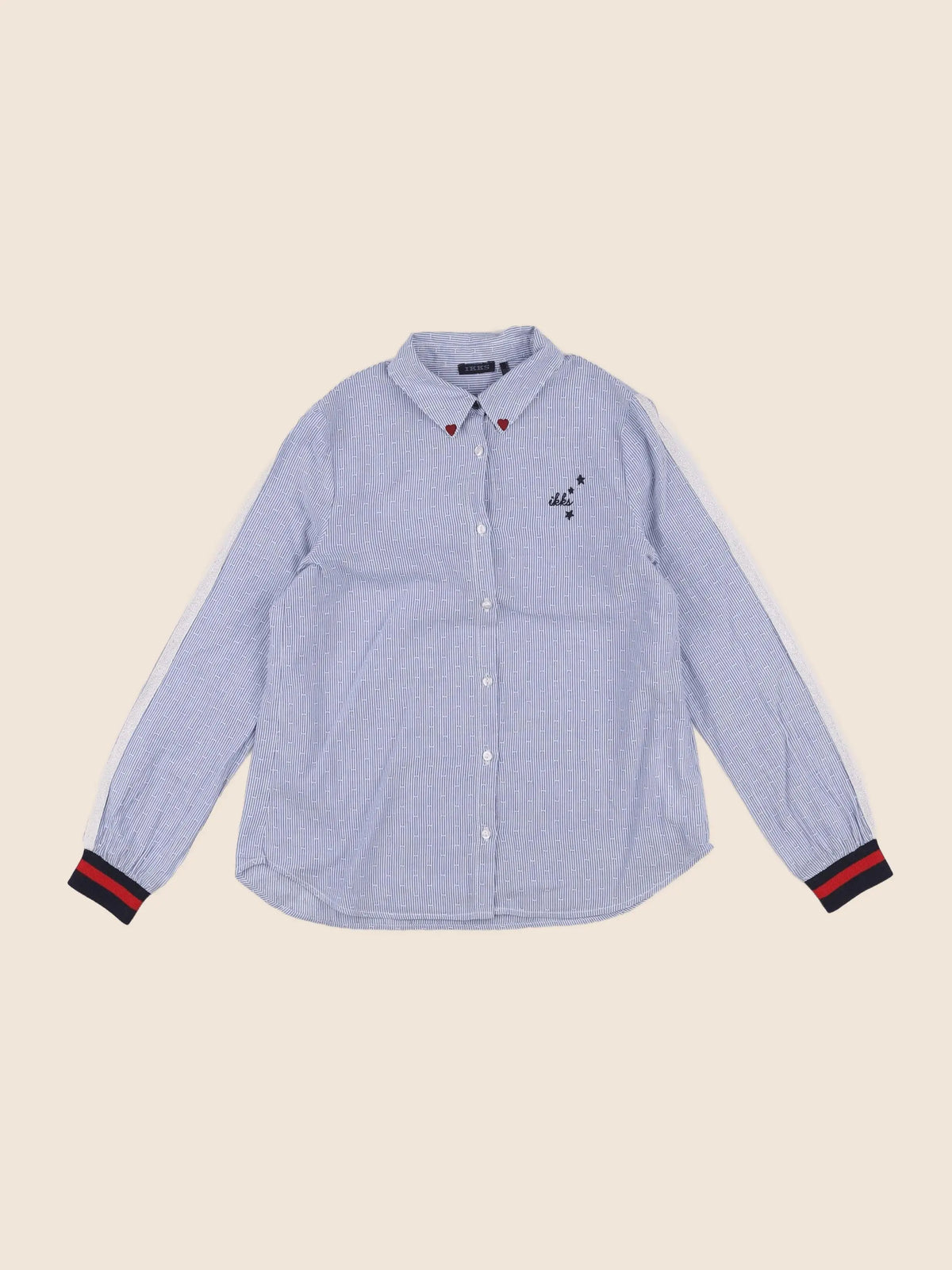 IKKS - chemise imprimé au dos bleu - 10 ans
