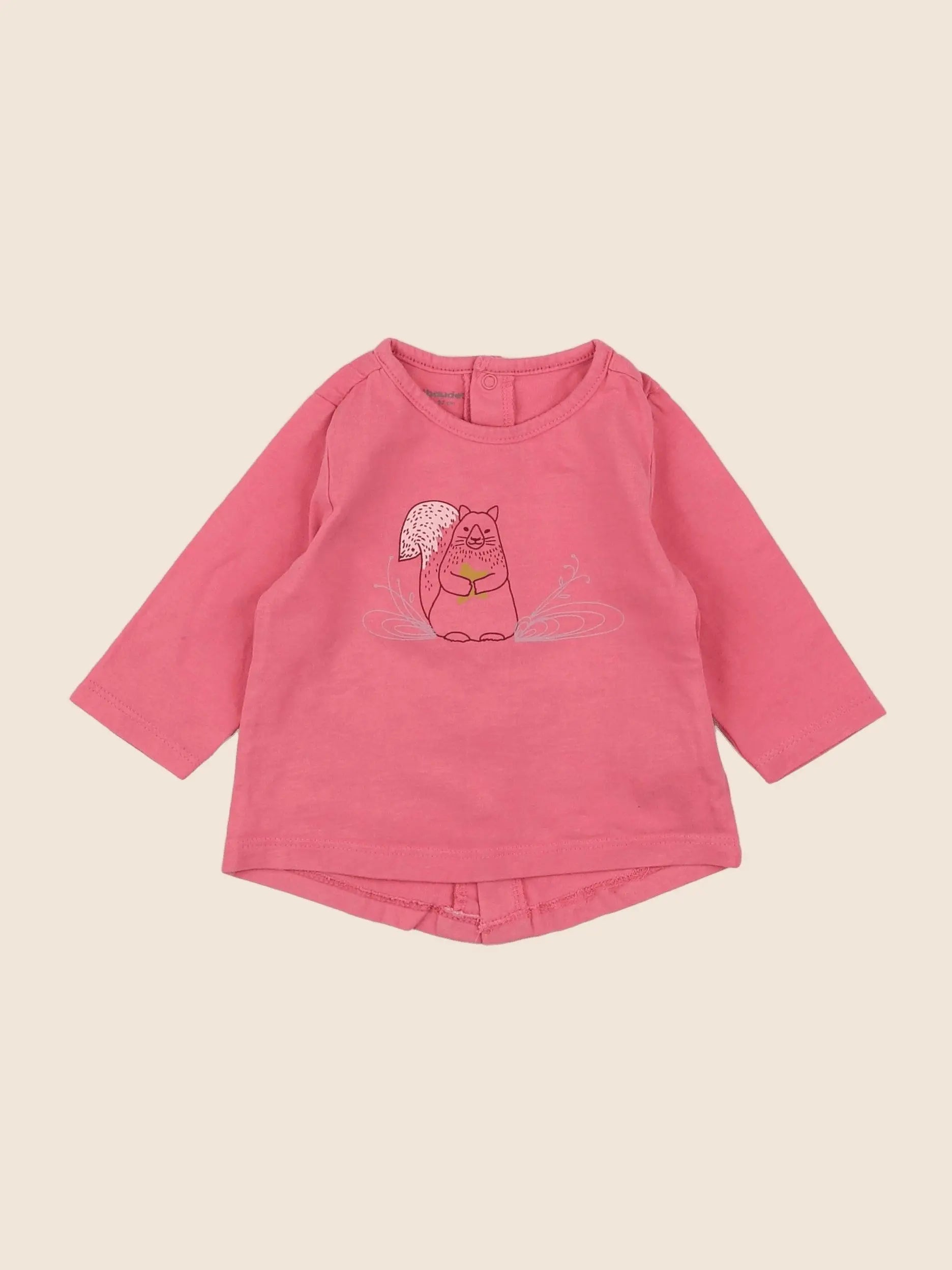 Vertbaudet - tee-shirt rose - 6 mois