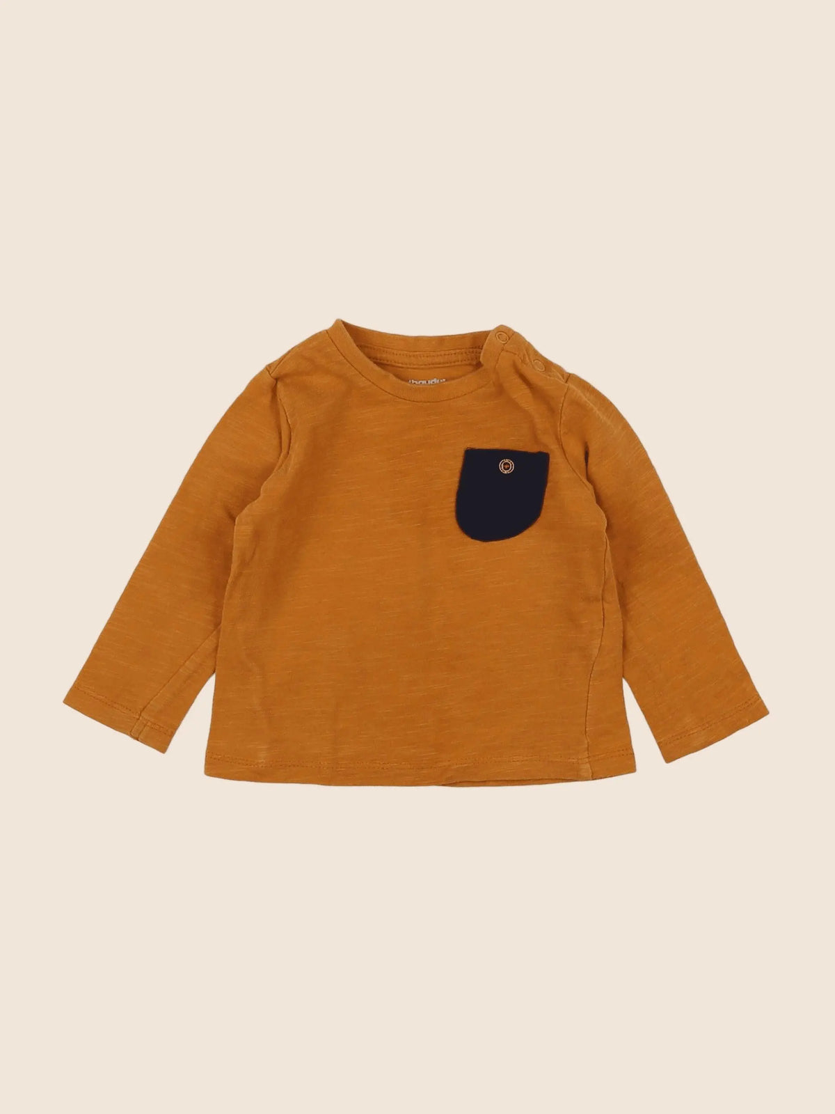 Vertbaudet - tee-shirt jaune - 6 mois