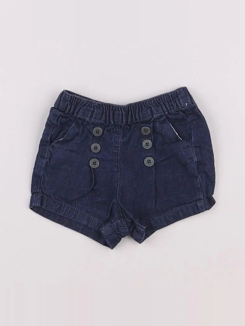 Vertbaudet - short bleu - 3 mois