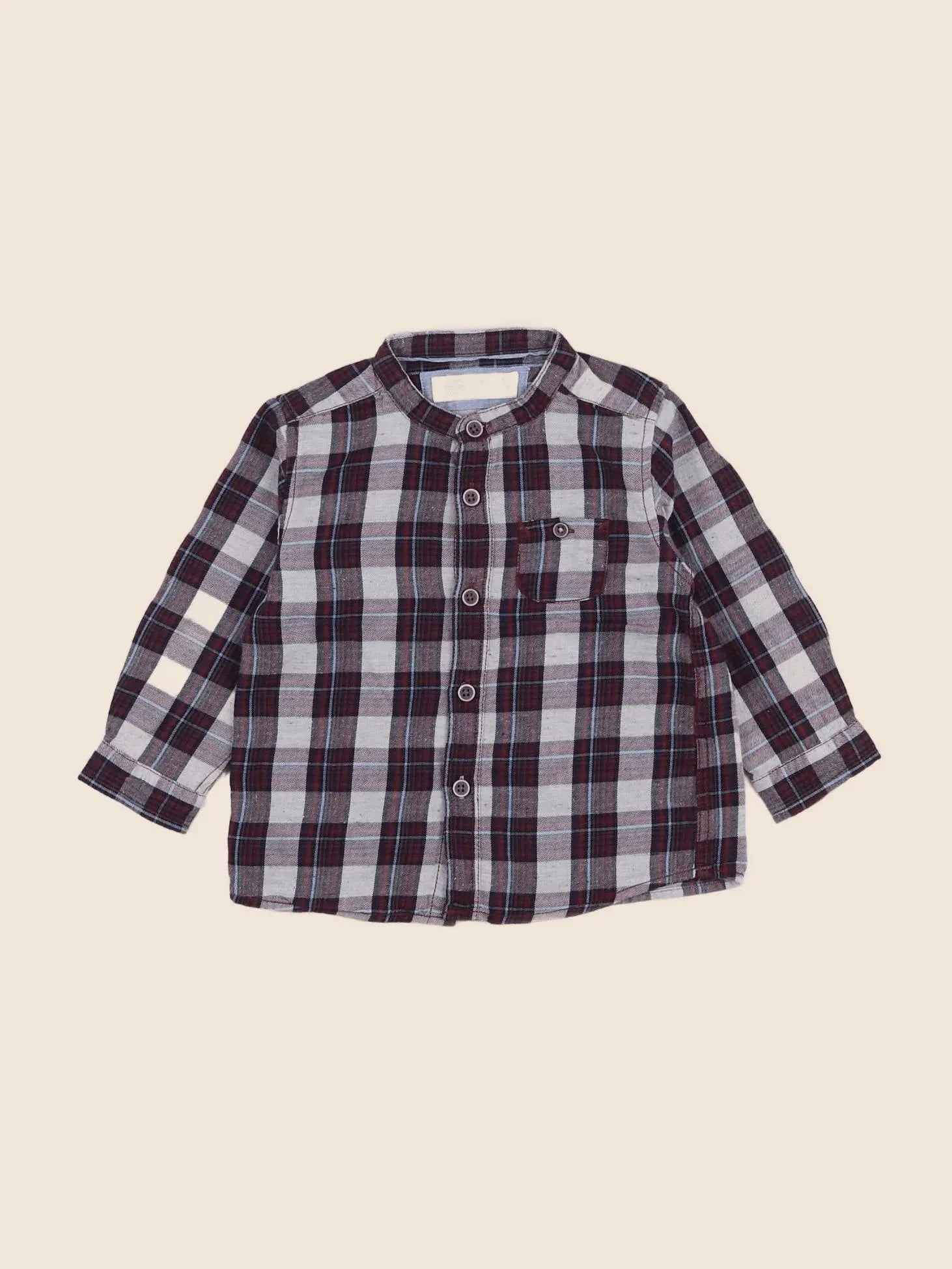 Zara - chemise violet - 6/9 mois