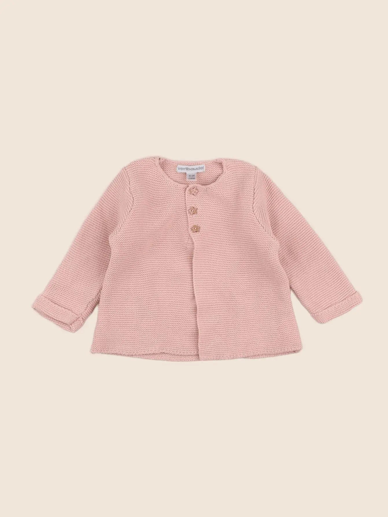 Vertbaudet - gilet rose - 6 mois