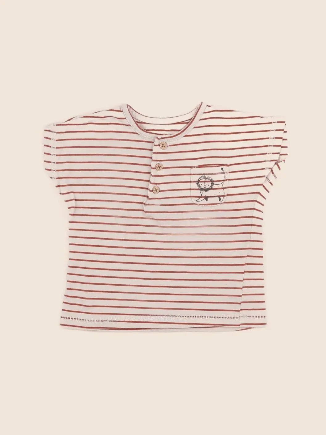 Vertbaudet - tee-shirt rouge - 6 mois