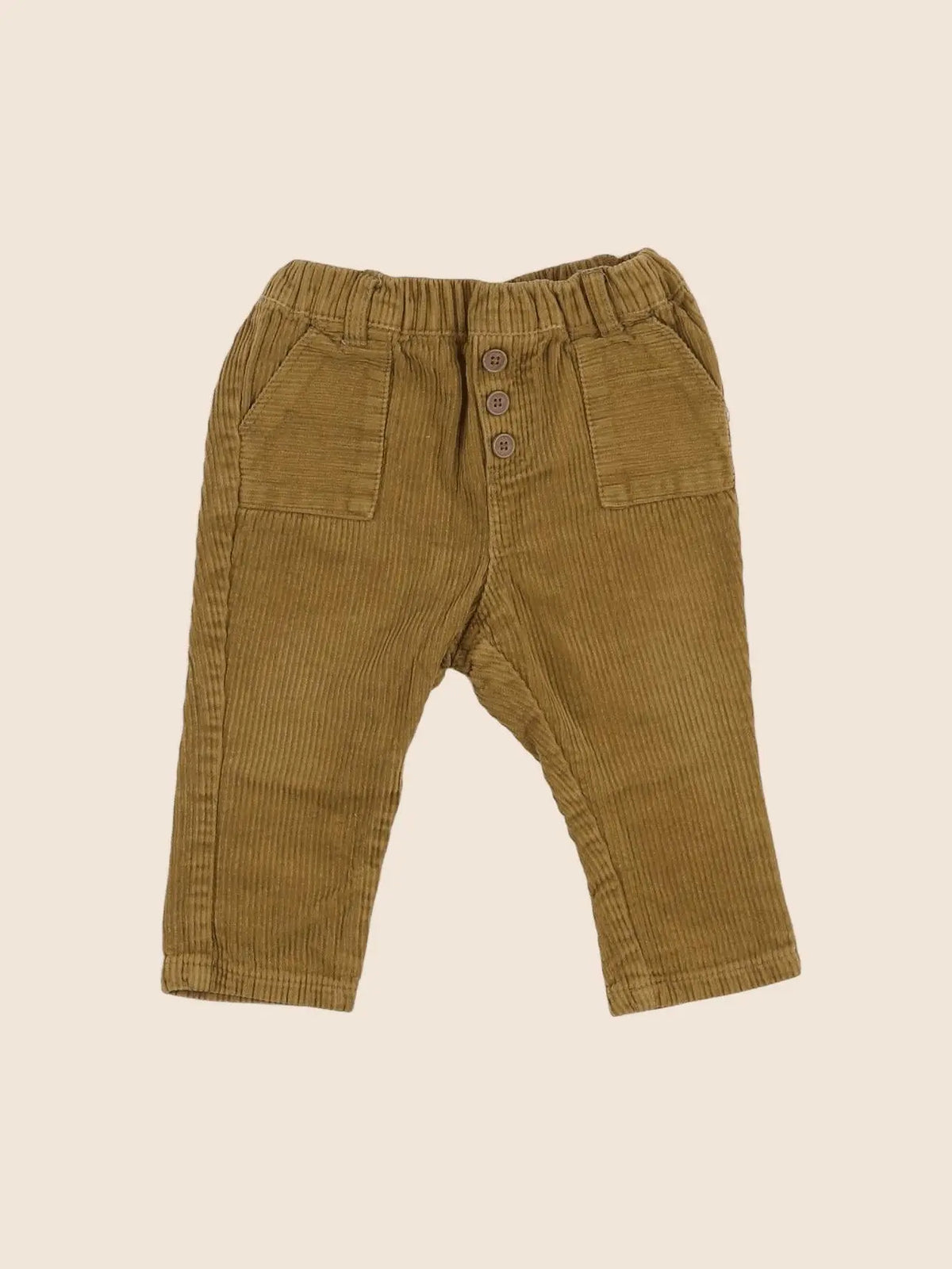 Vertbaudet - pantalon jaune - 12 mois