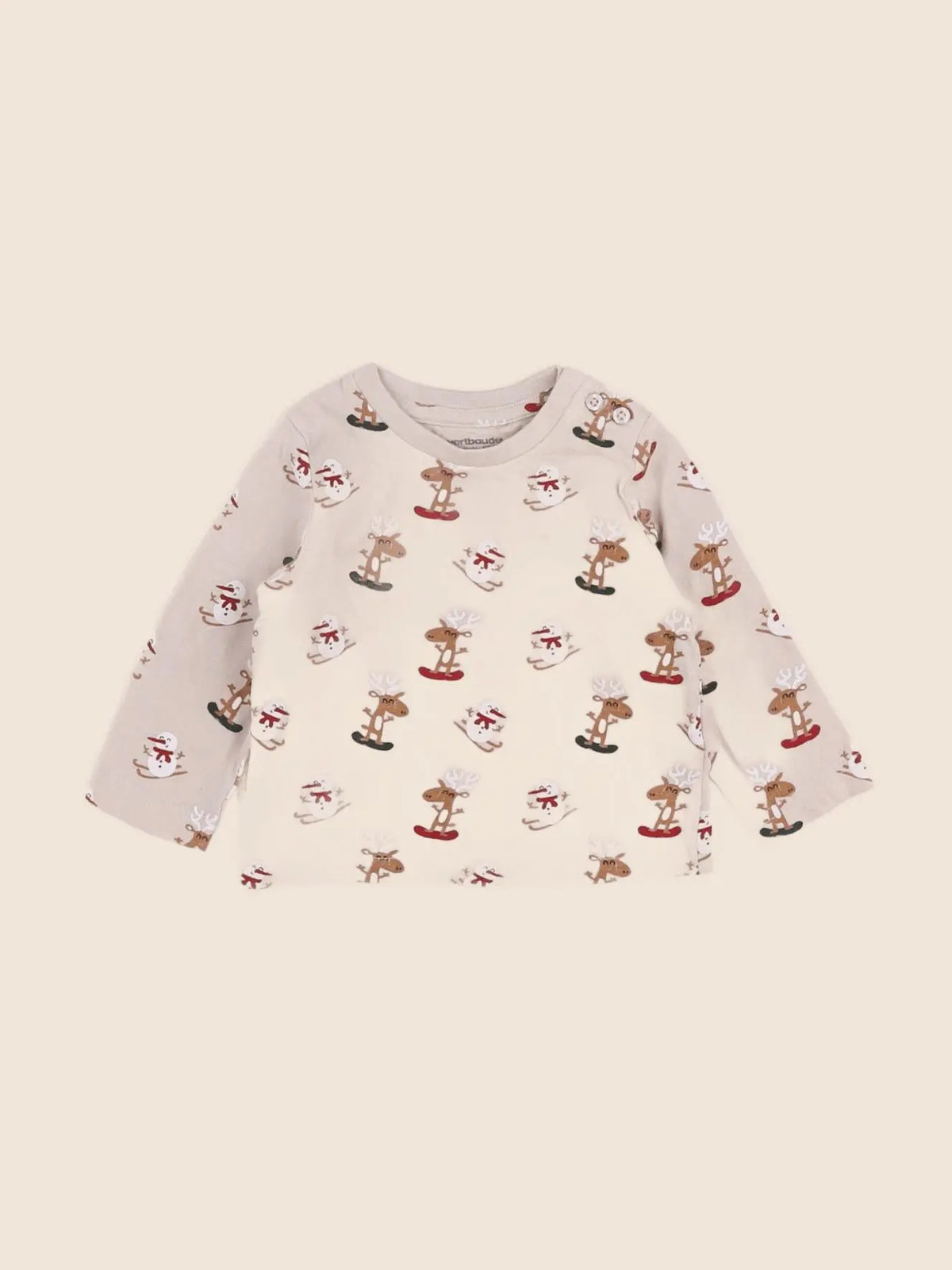 Vertbaudet - tee-shirt beige - 6 mois