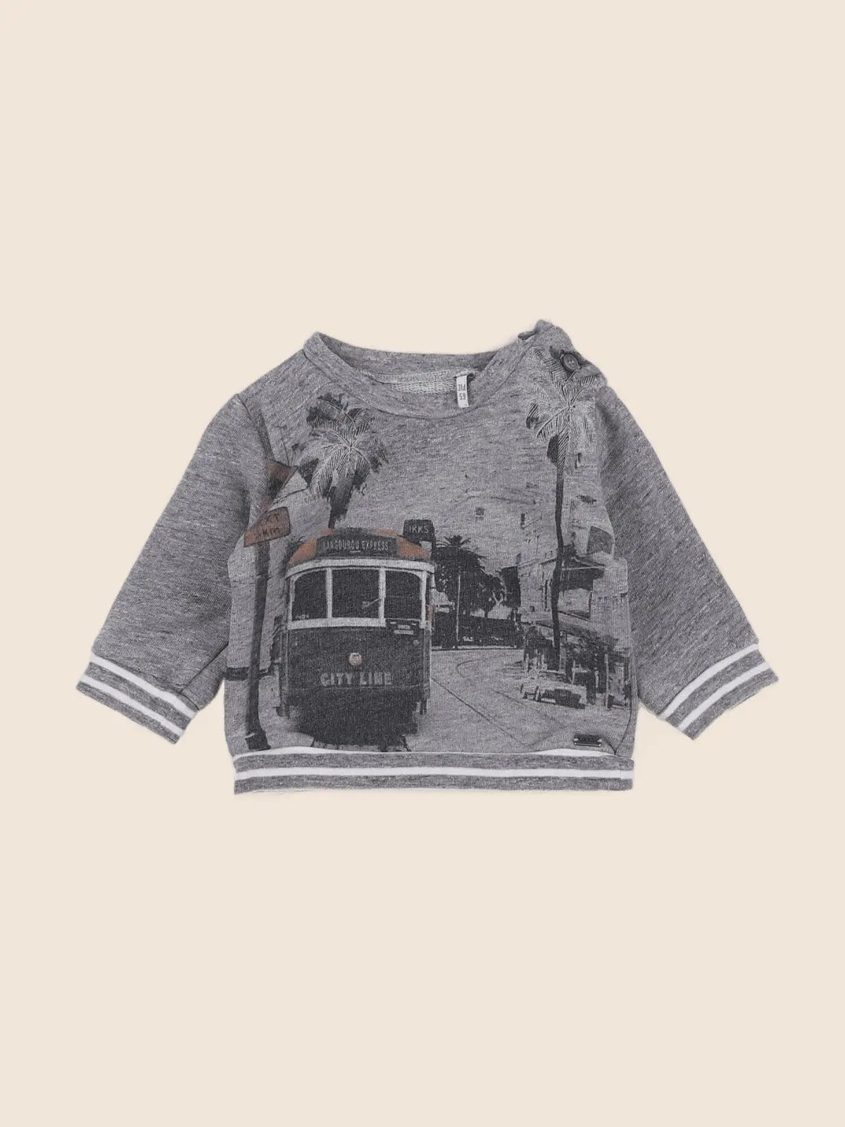 IKKS - sweat gris - 3 mois