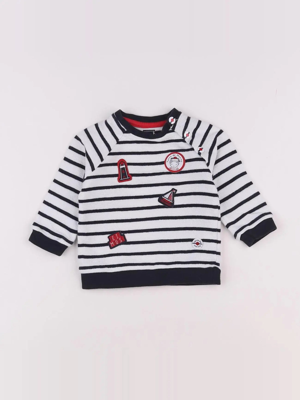 Terre de marins - pull blanc - 6 mois
