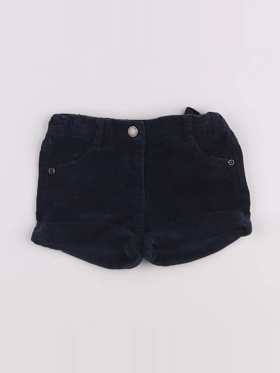 Vertbaudet - short bleu - 9 mois