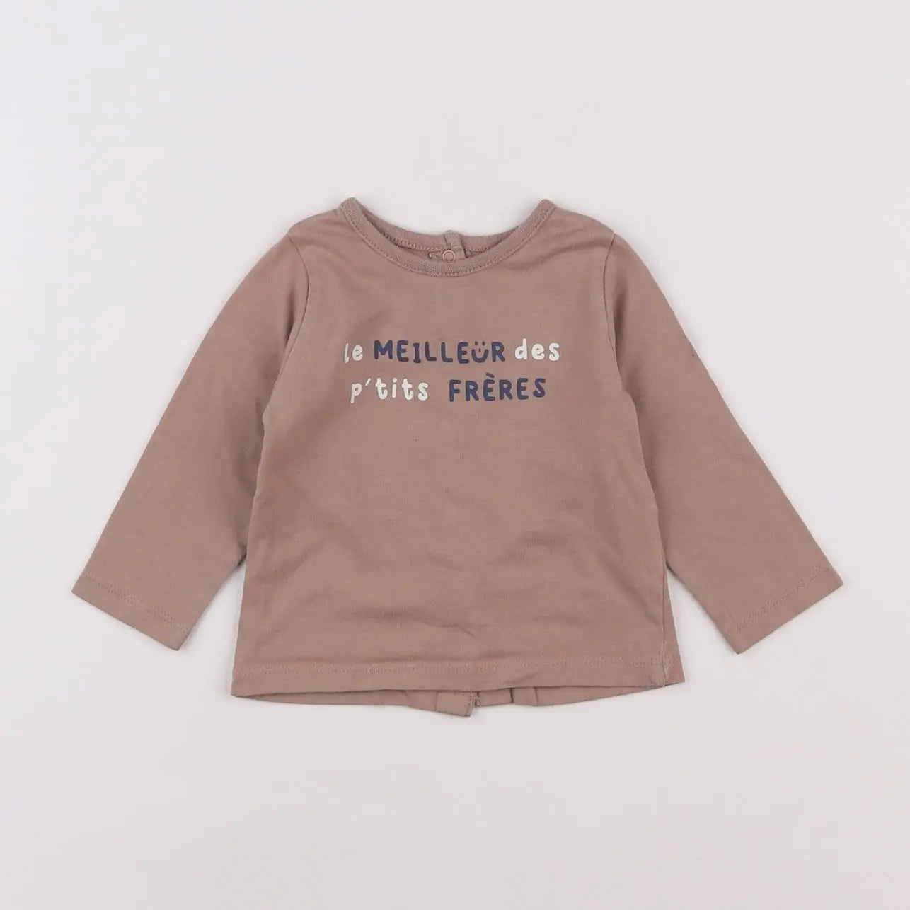 Vertbaudet - tee-shirt marron - 6 mois