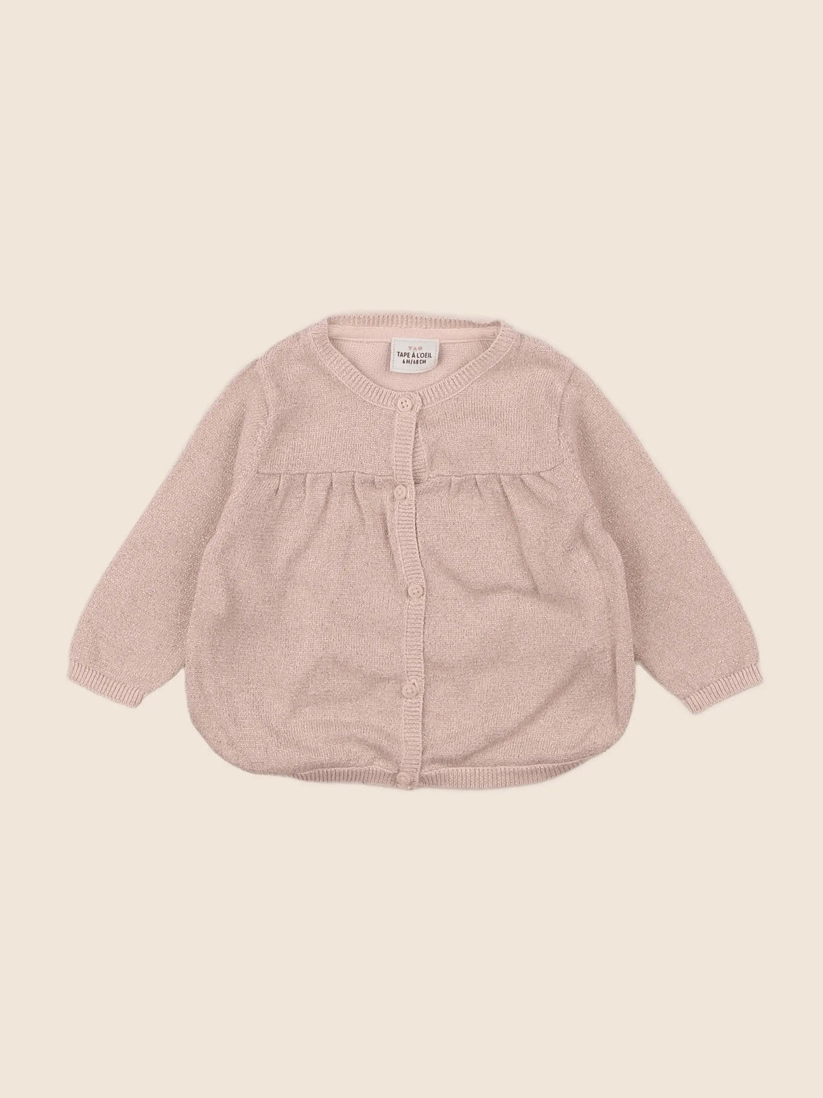 Tape à l'oeil - gilet rose - 6 mois