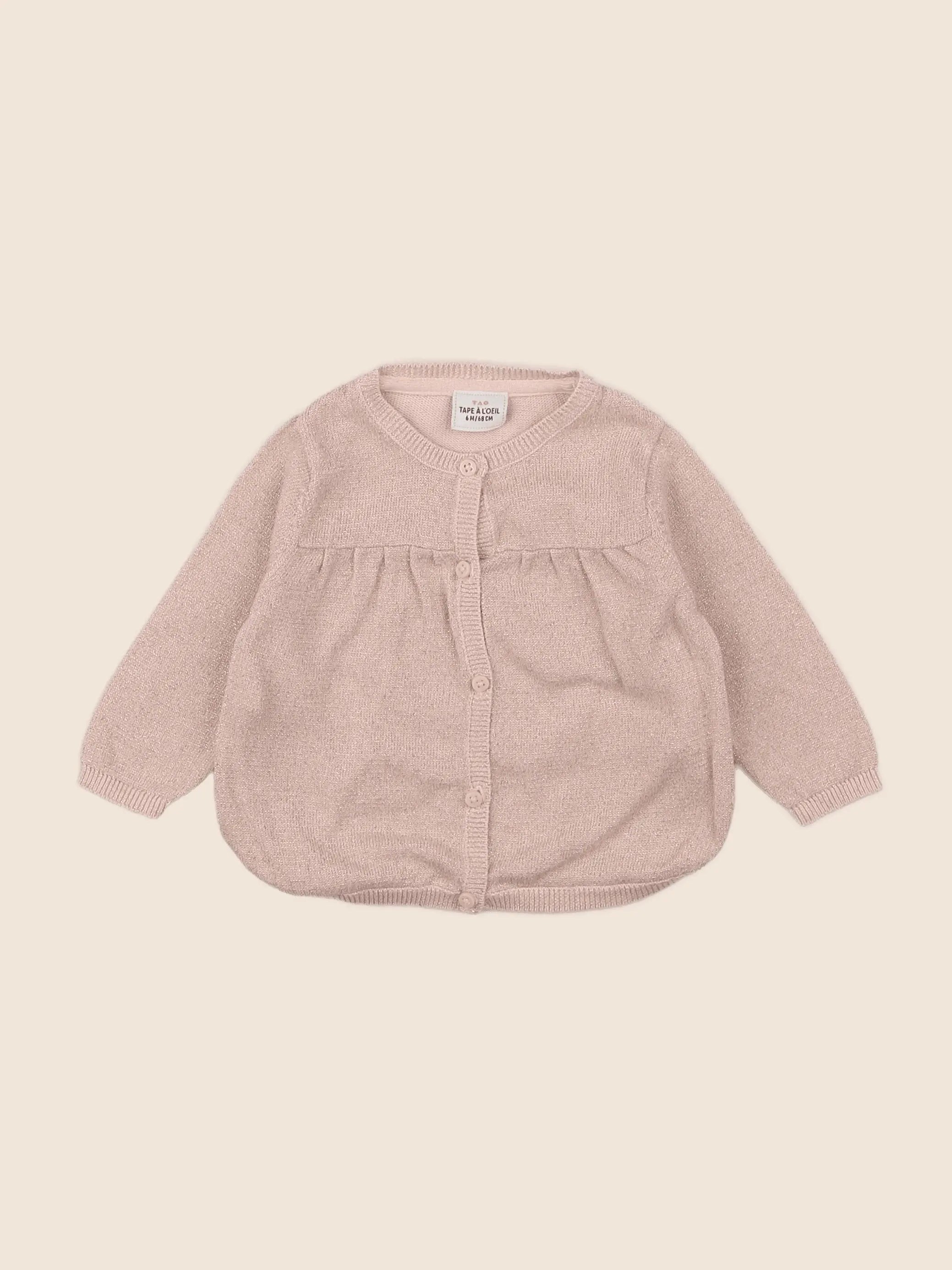 Tape à l'oeil - gilet rose - 6 mois