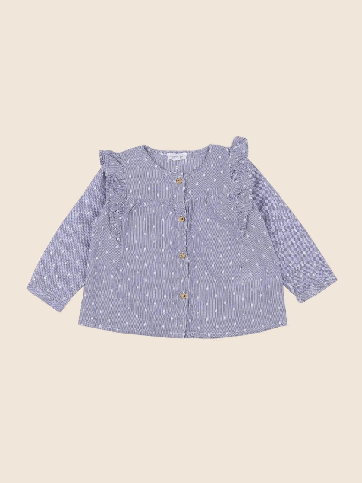 Vertbaudet - blouse bleu - 12 mois