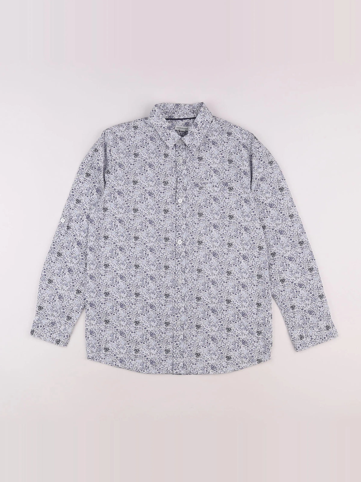 Vertbaudet - chemise blanc, bleu - 12 ans