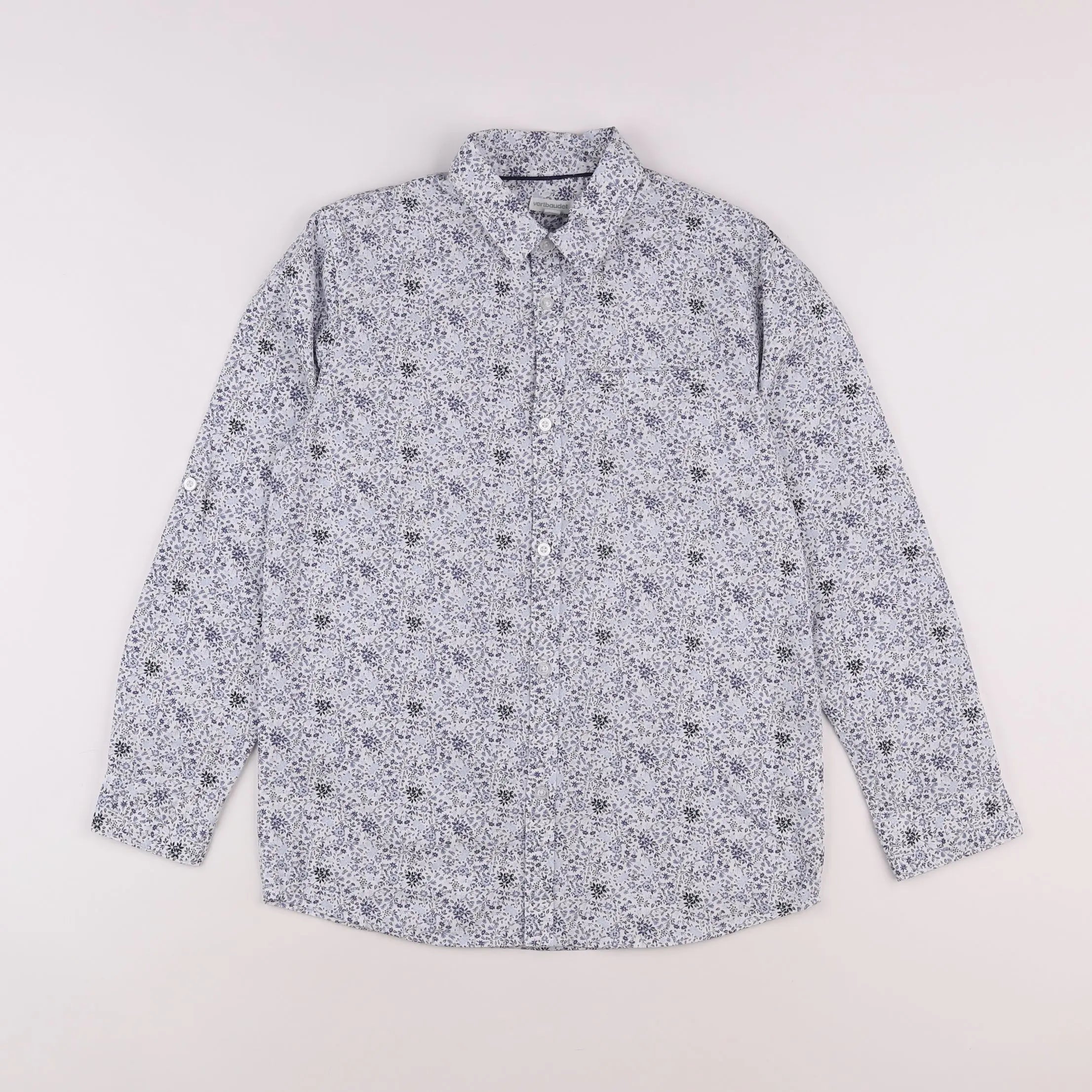 Vertbaudet - chemise blanc, bleu - 12 ans