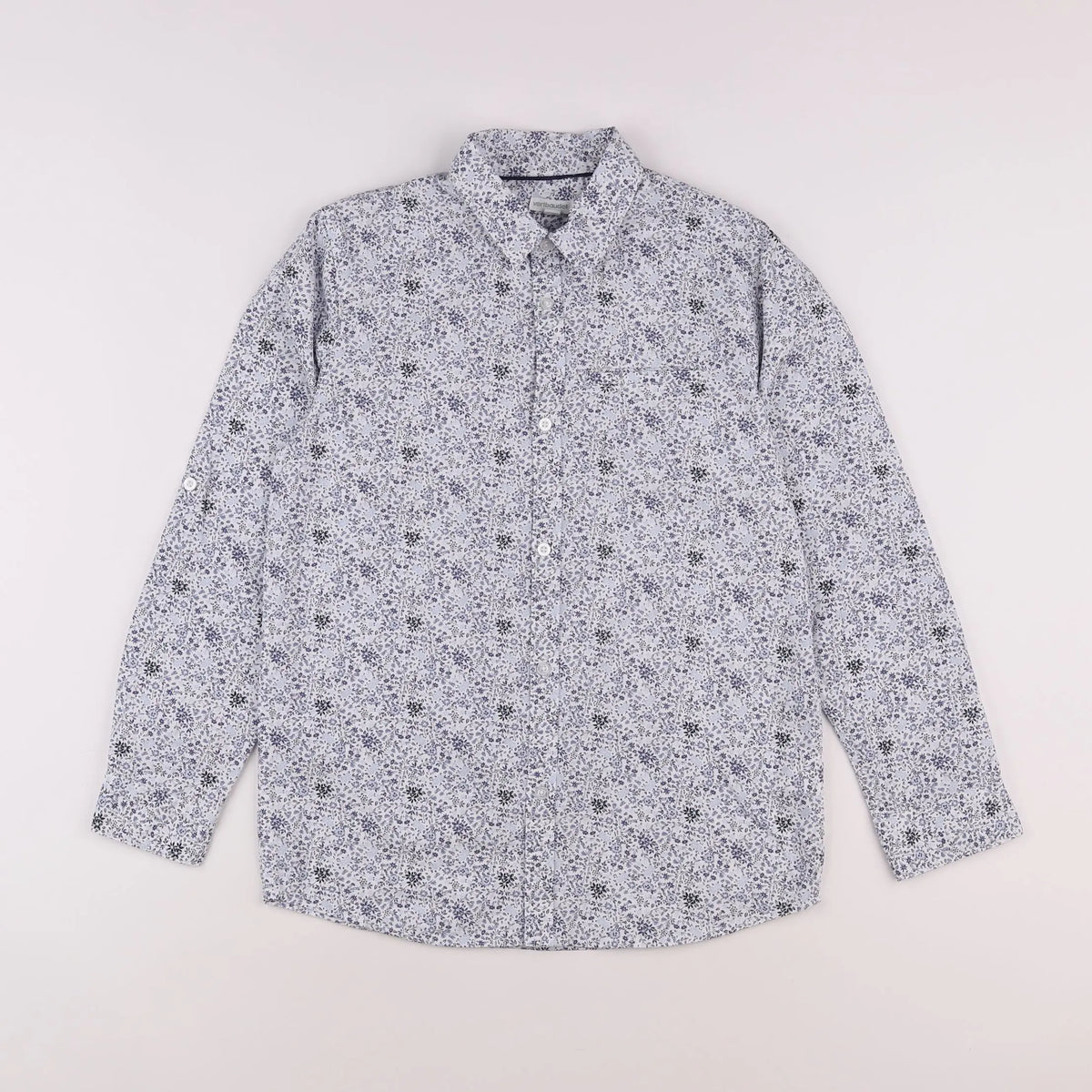 Vertbaudet - chemise blanc, bleu - 12 ans