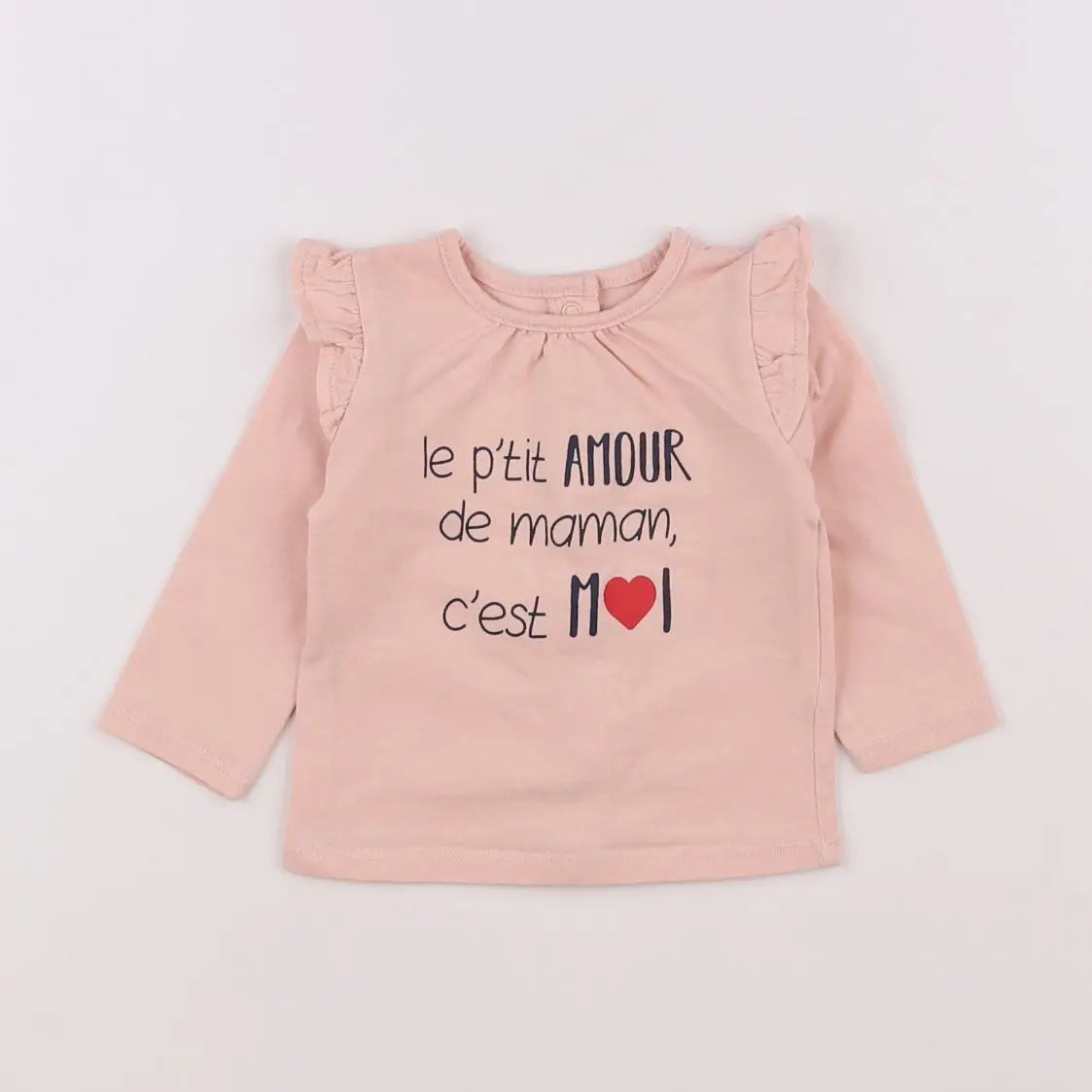 Vertbaudet - tee-shirt rose - 3 mois