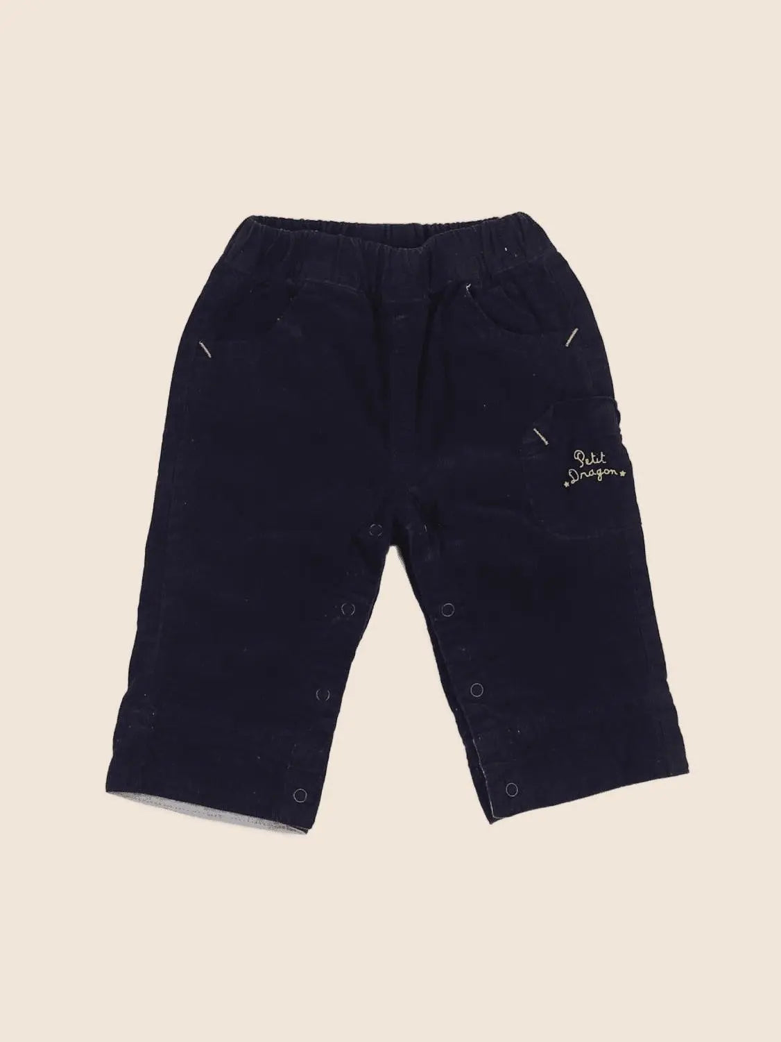 Vertbaudet - pantalon doublé bleu - 3 mois