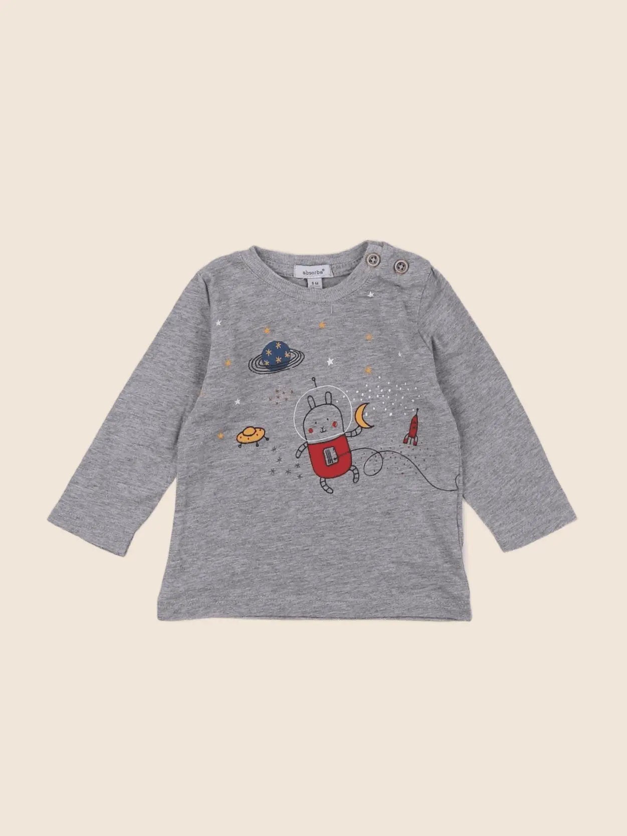 Absorba - tee-shirt gris - 6 mois