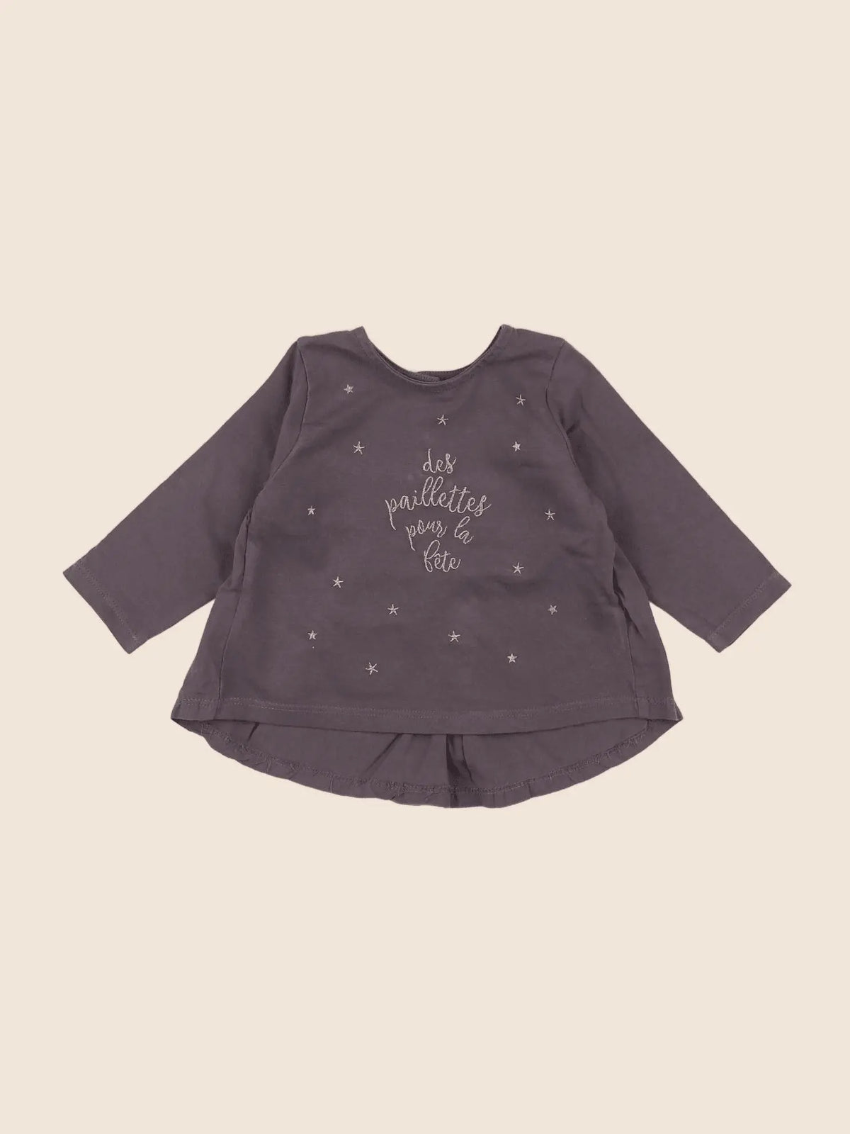 Tape à l'oeil - tee-shirt taupe - 6 mois