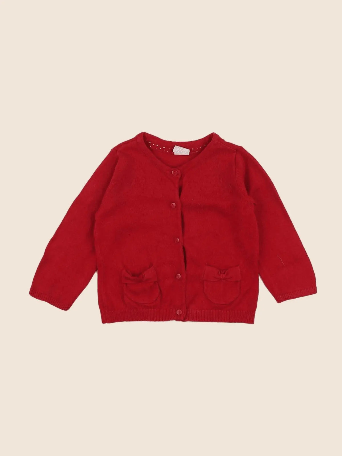 H&M - gilet rouge - 6 mois