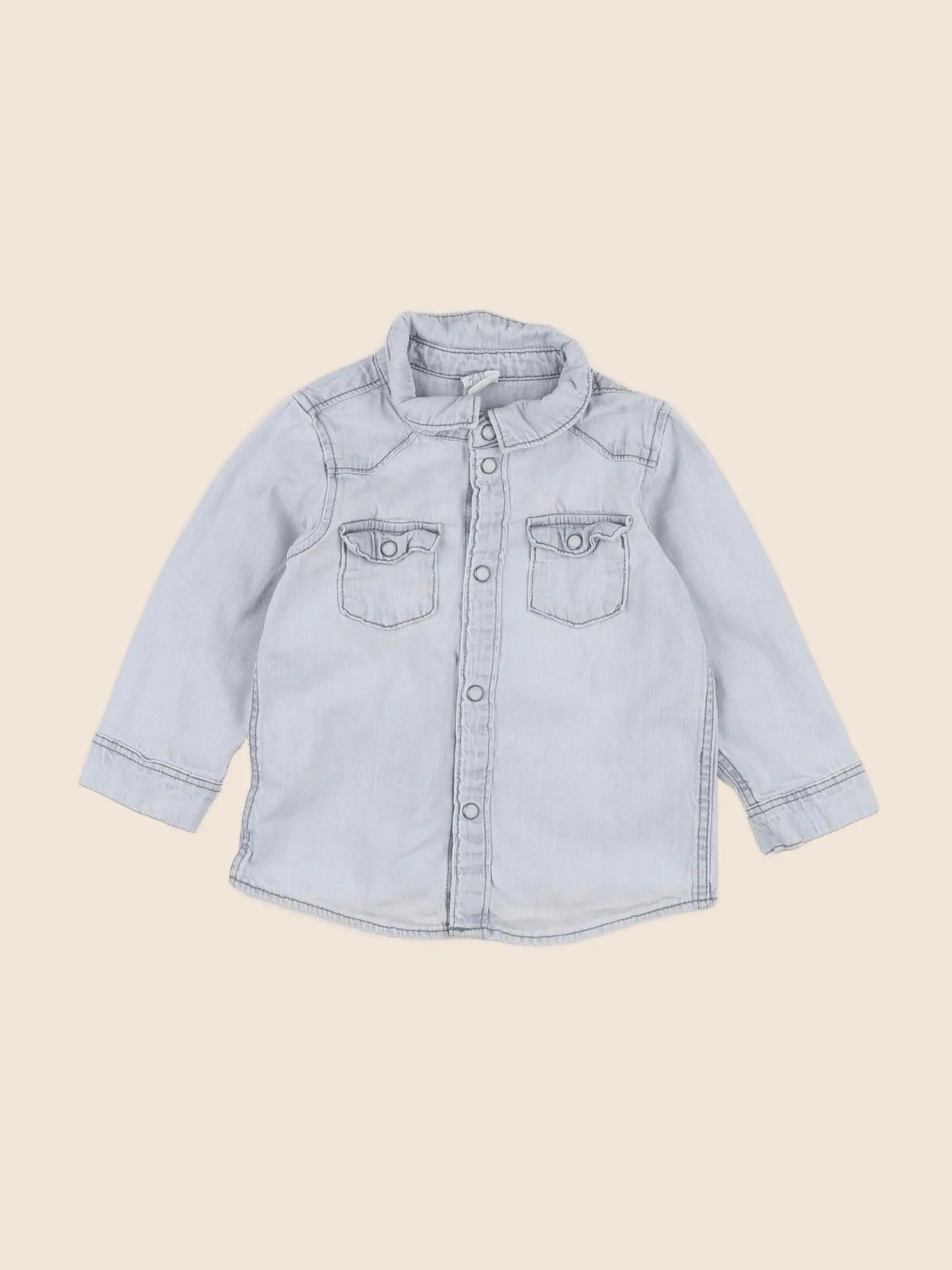H&M - chemise bleu - 9/12 mois