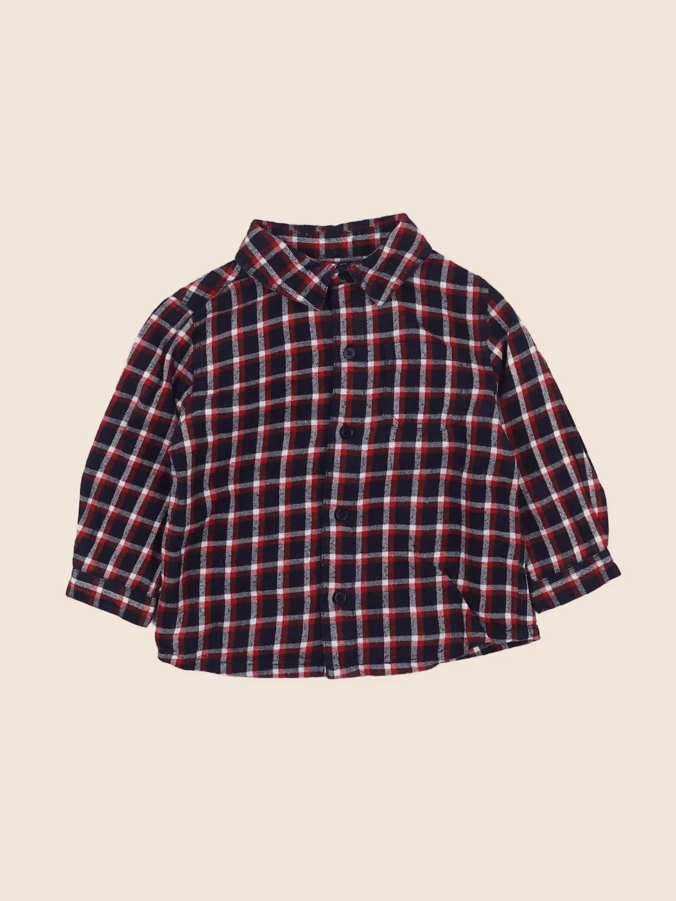 Boutchou - chemise bleu - 12 mois