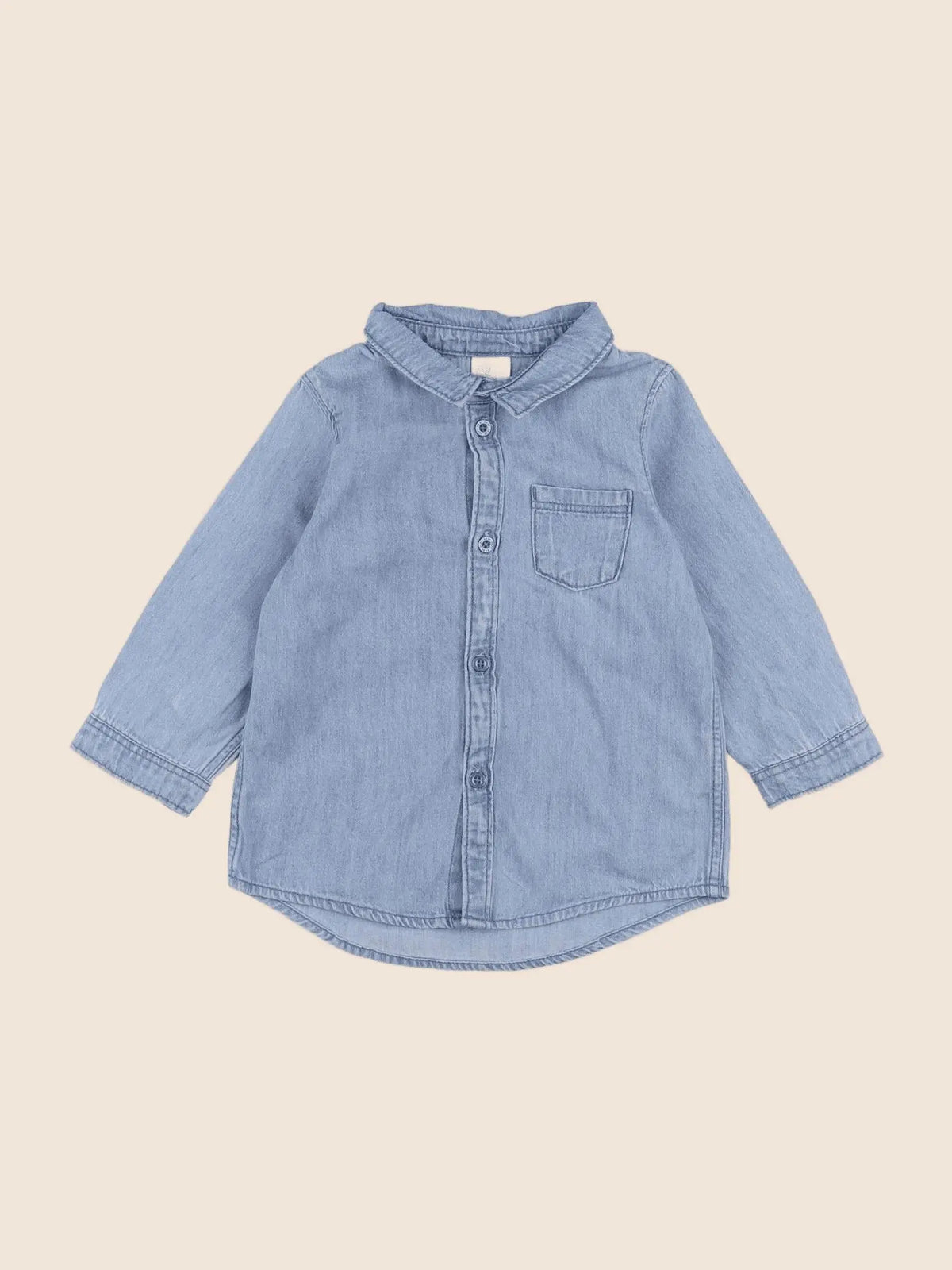 H&M - chemise bleu - 9/12 mois