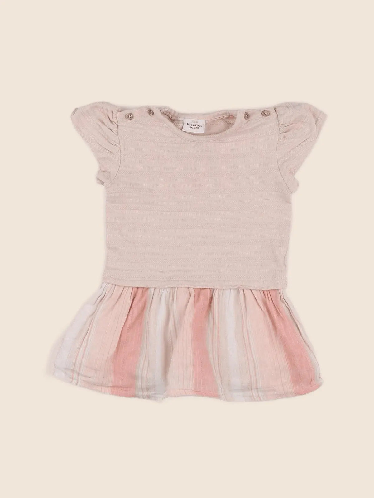 Tape à l'oeil - robe rose - 9 mois
