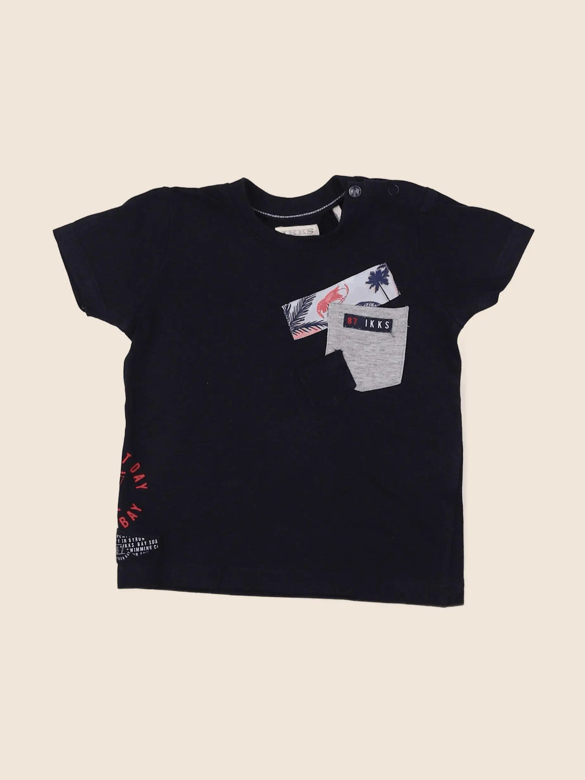 IKKS - tee-shirt noir - 6 mois