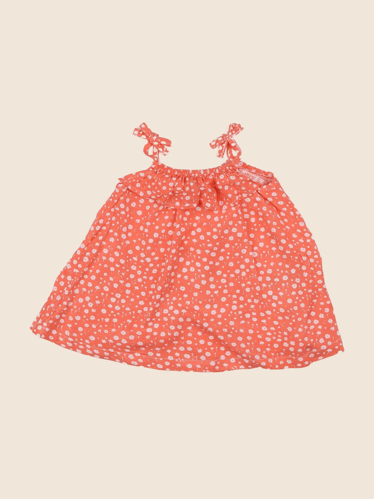 Vertbaudet - robe orange - 6 mois