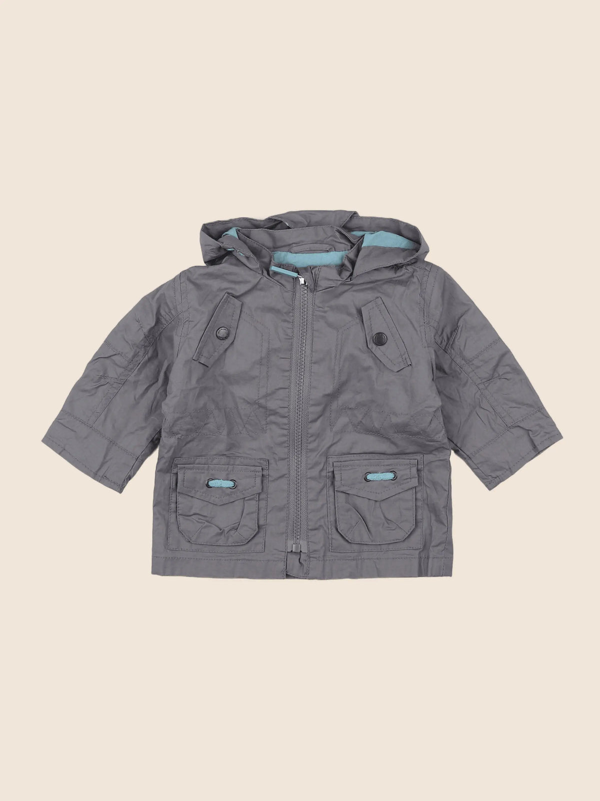 Vertbaudet - imperméable gris - 6 mois