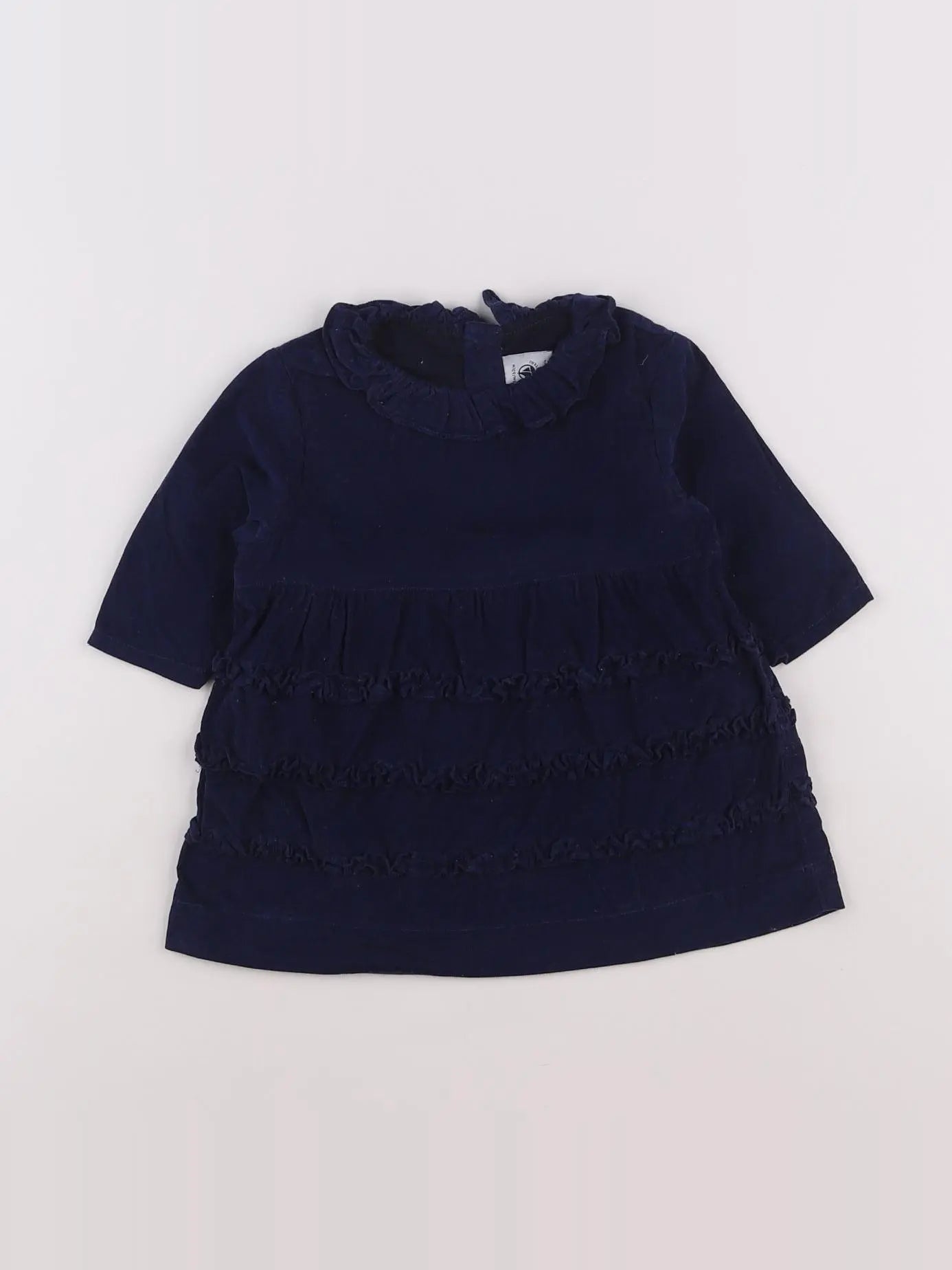 Petit Bateau - robe bleu - 6 mois