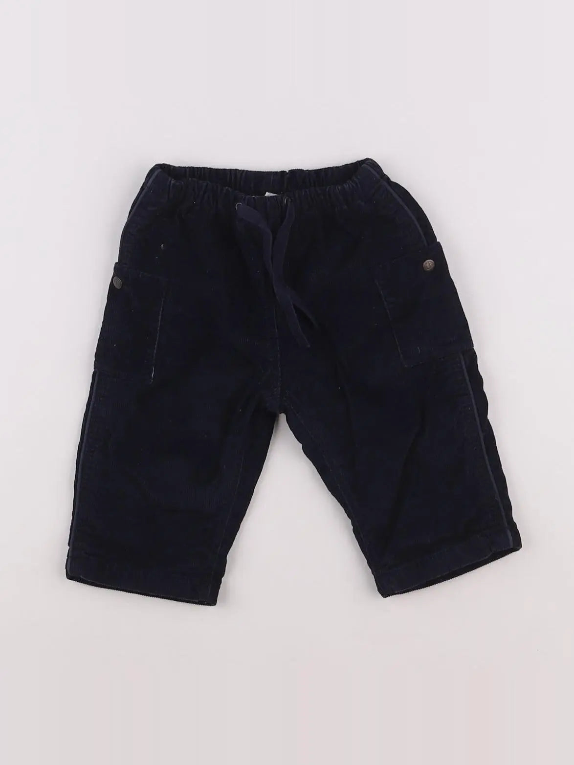 Petit Bateau - pantalon bleu - 6 mois